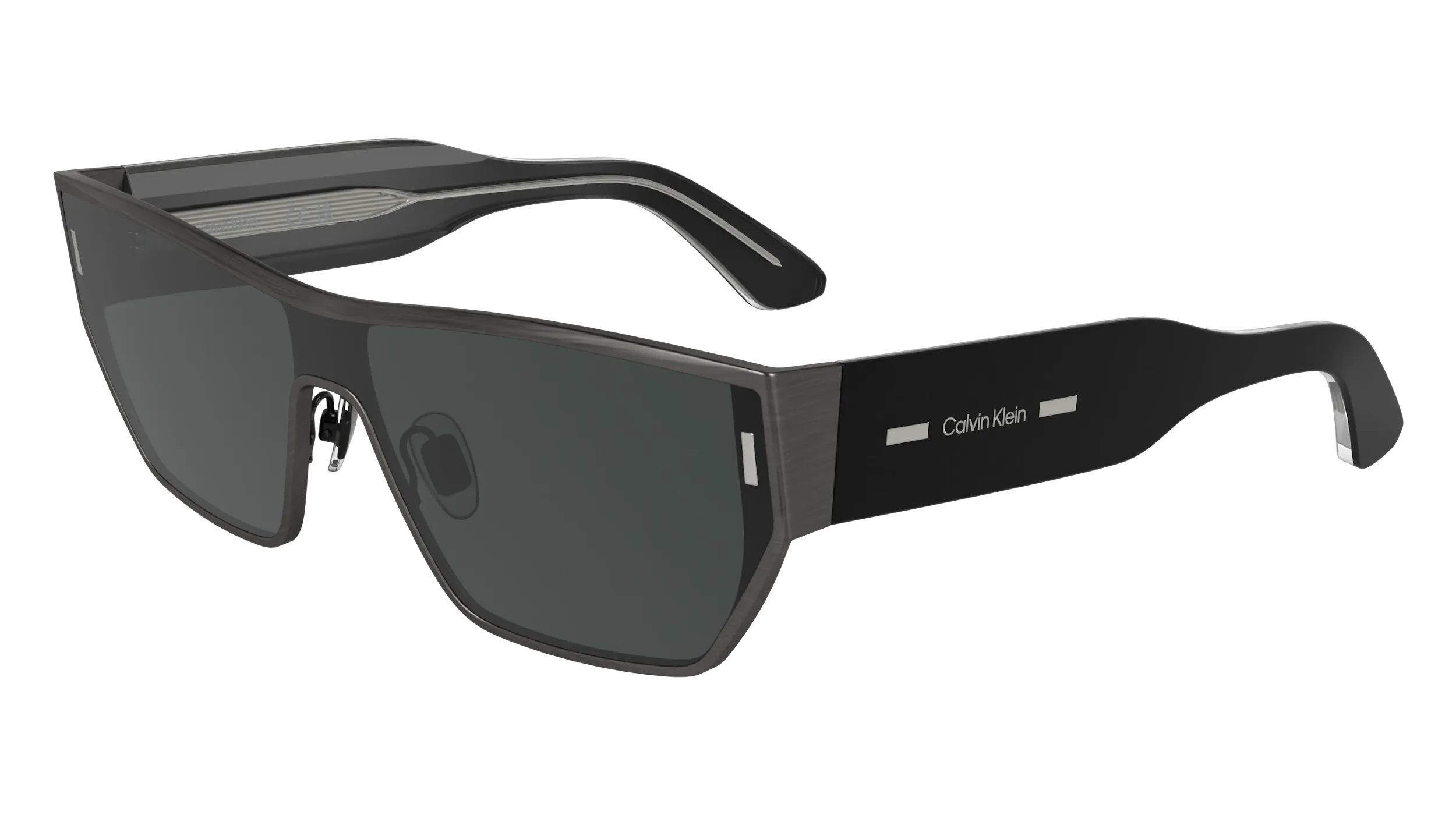 Calvin Klein CK25102S 070 Occhiali da sole Metallo Rutenio Squadrata Normale - immagine 1