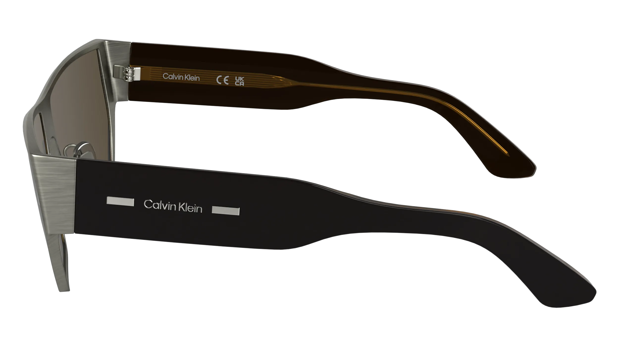 Calvin Klein CK25102S 071 Occhiali da sole Metallo Squadrata Normale - immagine 3