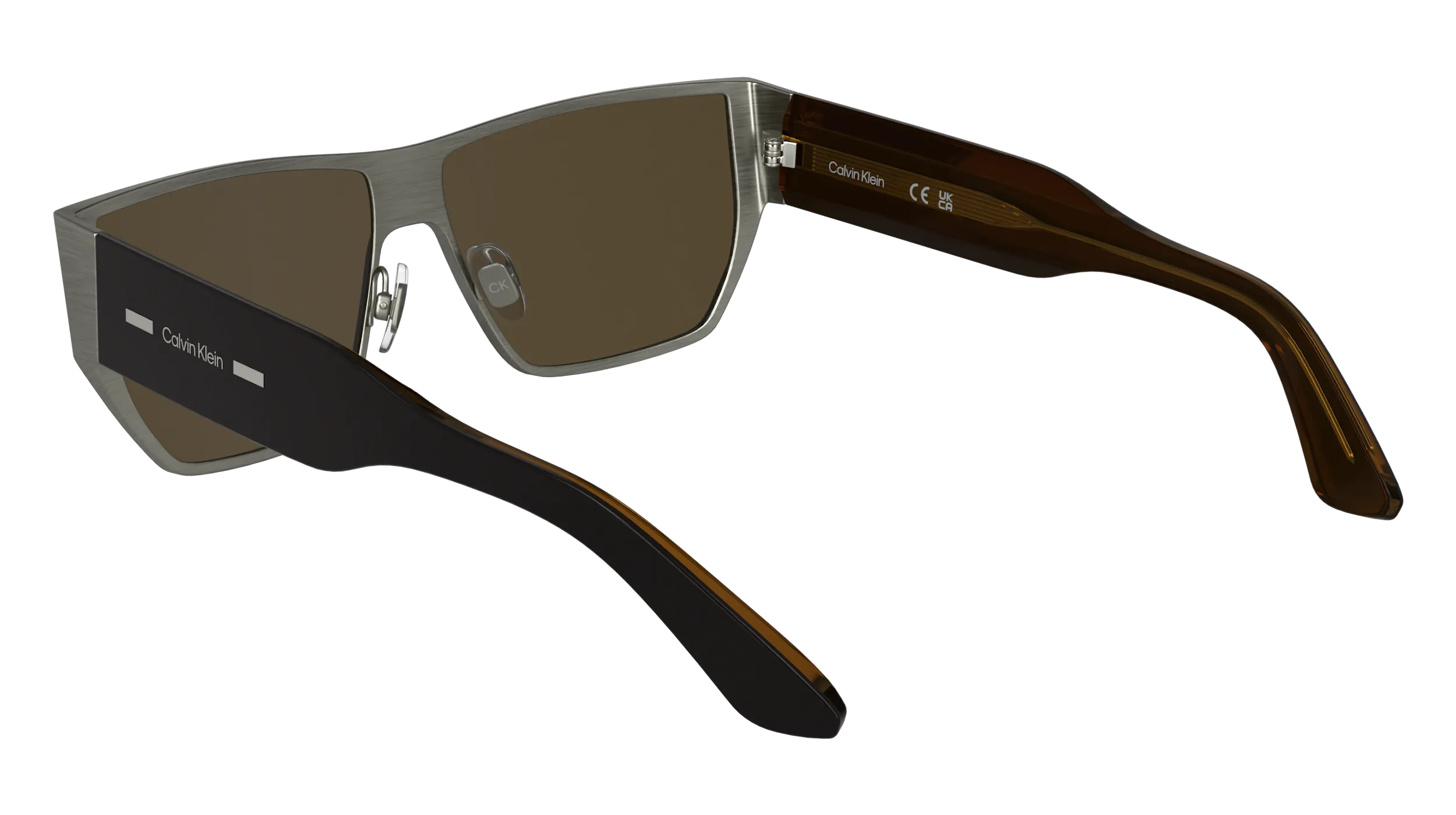 Calvin Klein CK25102S 071 Occhiali da sole Metallo Squadrata Normale - immagine 4