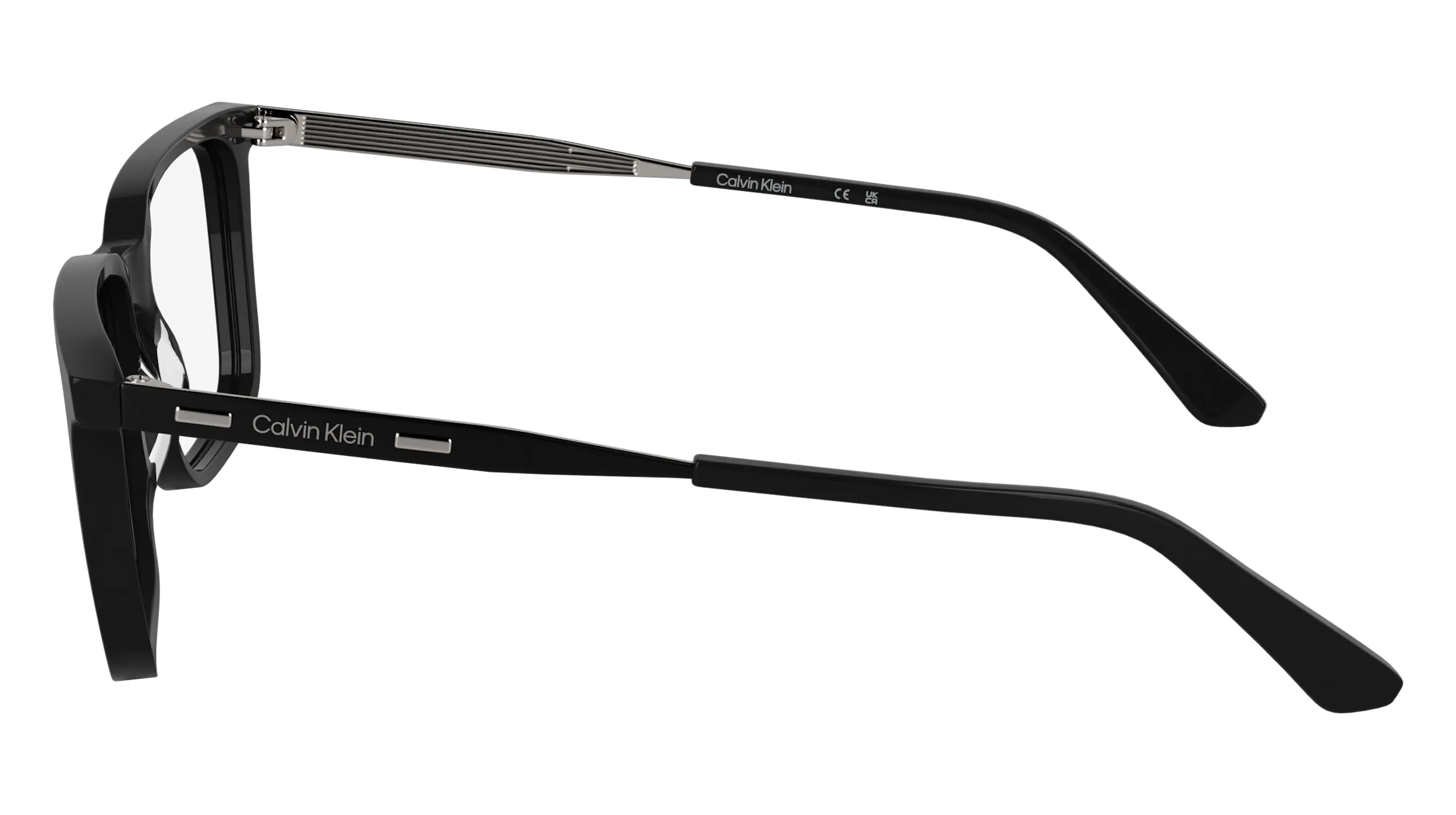 Calvin Klein CK25517 001 Montature da vista Acetato Nero Squadrata Normale - immagine 3