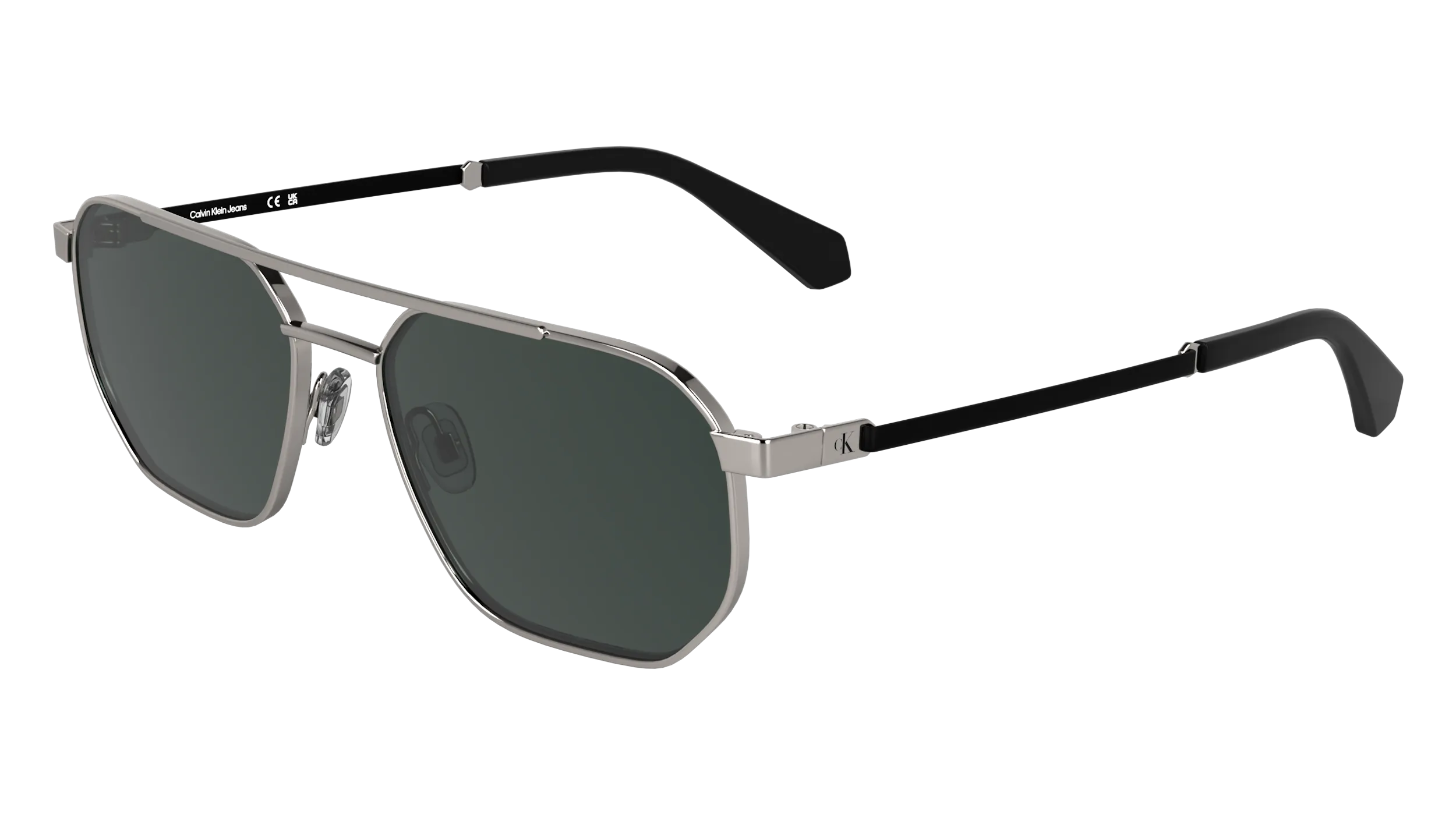 Calvin Klein CKJ25202S 016 Occhiali da sole Metallo Rutenio Squadrata Normale - immagine 1