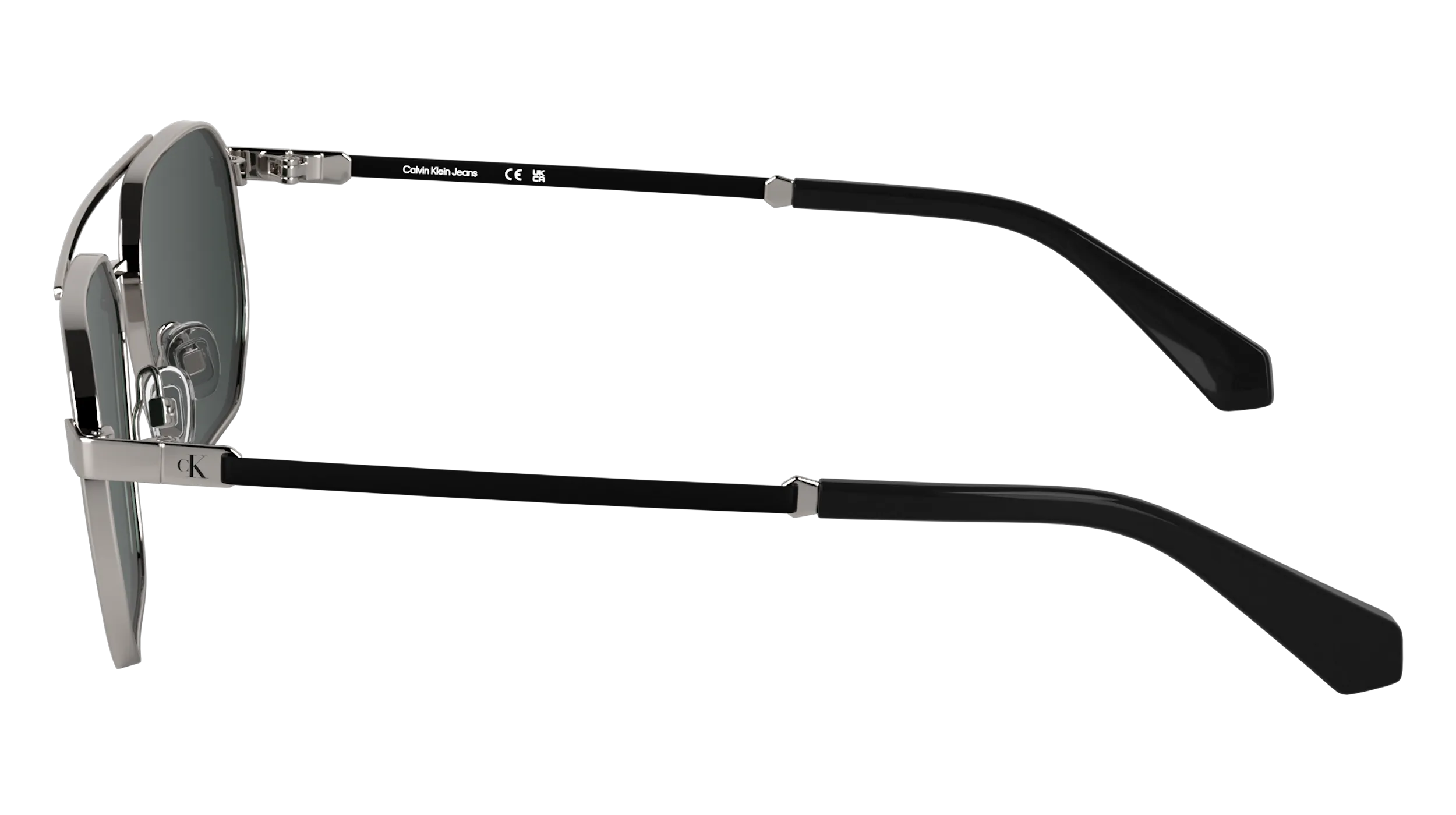 Calvin Klein CKJ25202S 016 Occhiali da sole Metallo Rutenio Squadrata Normale - immagine 3