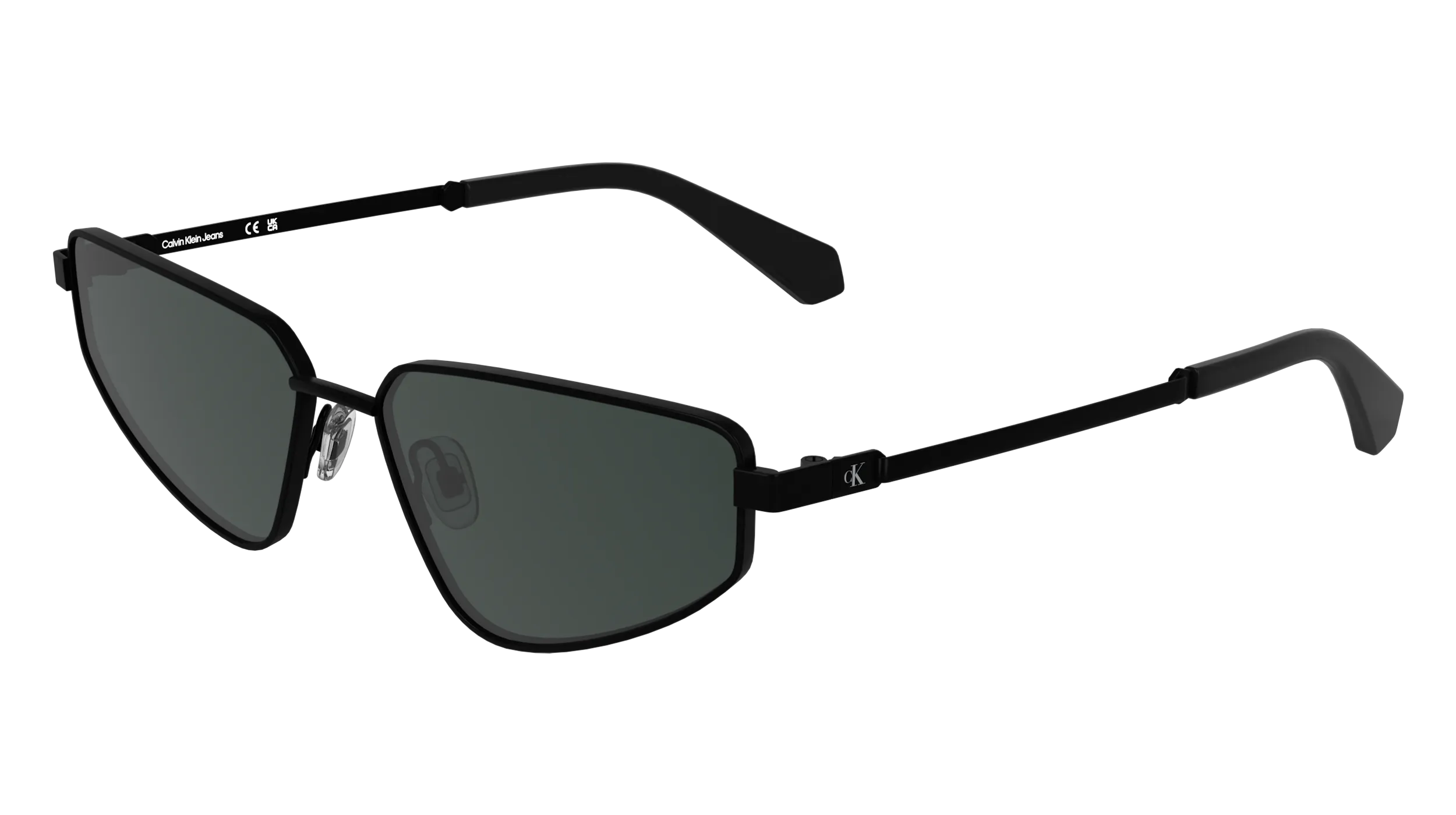 Calvin Klein CKJ25200S 002 Occhiali da sole Metallo Nero Cat Eye Normale - immagine 1