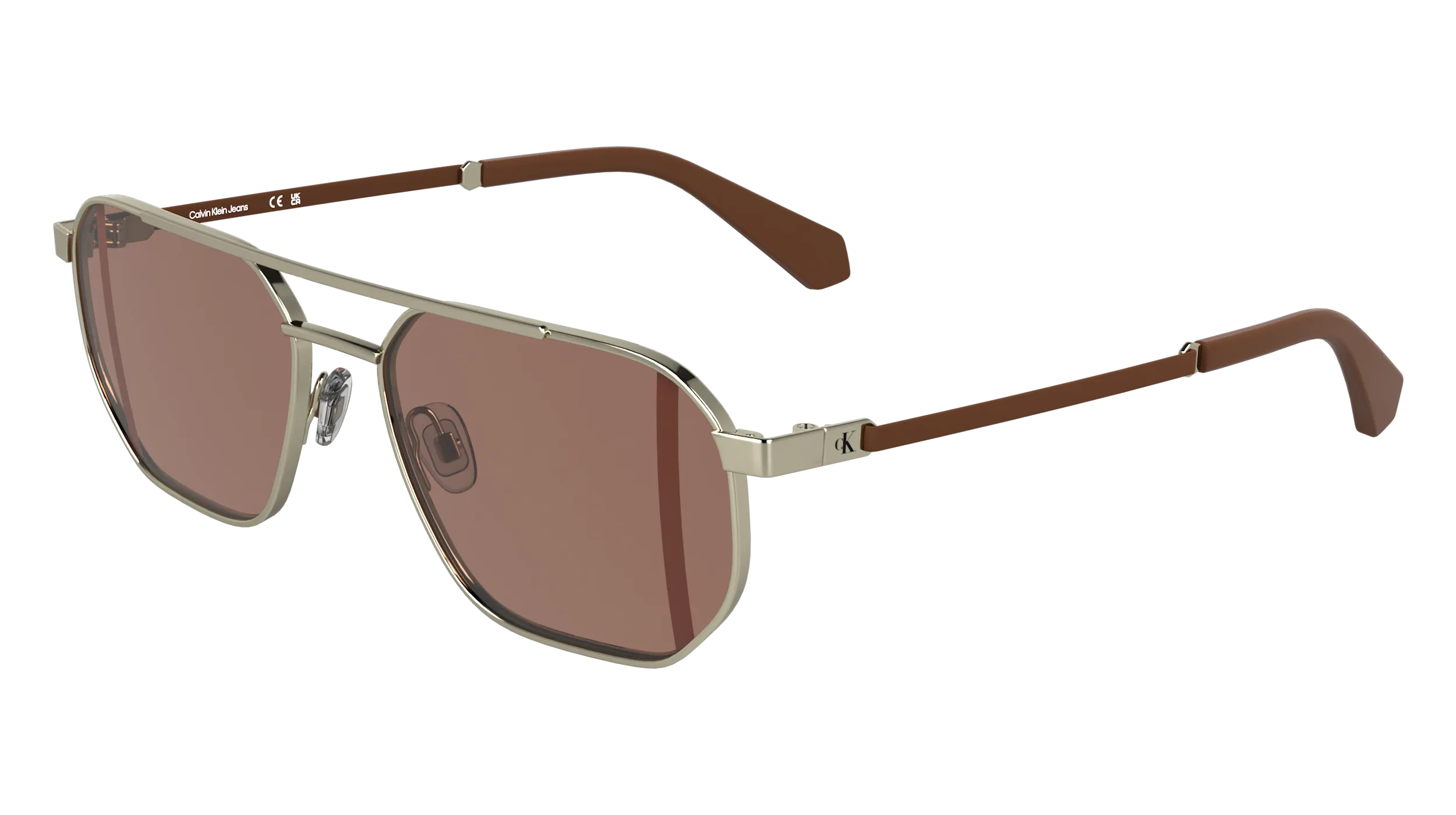 Calvin Klein CKJ25202S 718 Occhiali da sole Metallo Oro Squadrata Normale - immagine 1