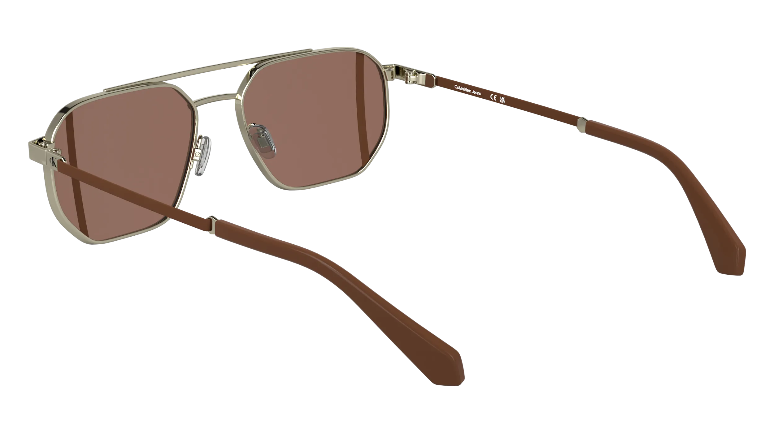 Calvin Klein CKJ25202S 718 Occhiali da sole Metallo Oro Squadrata Normale - immagine 4