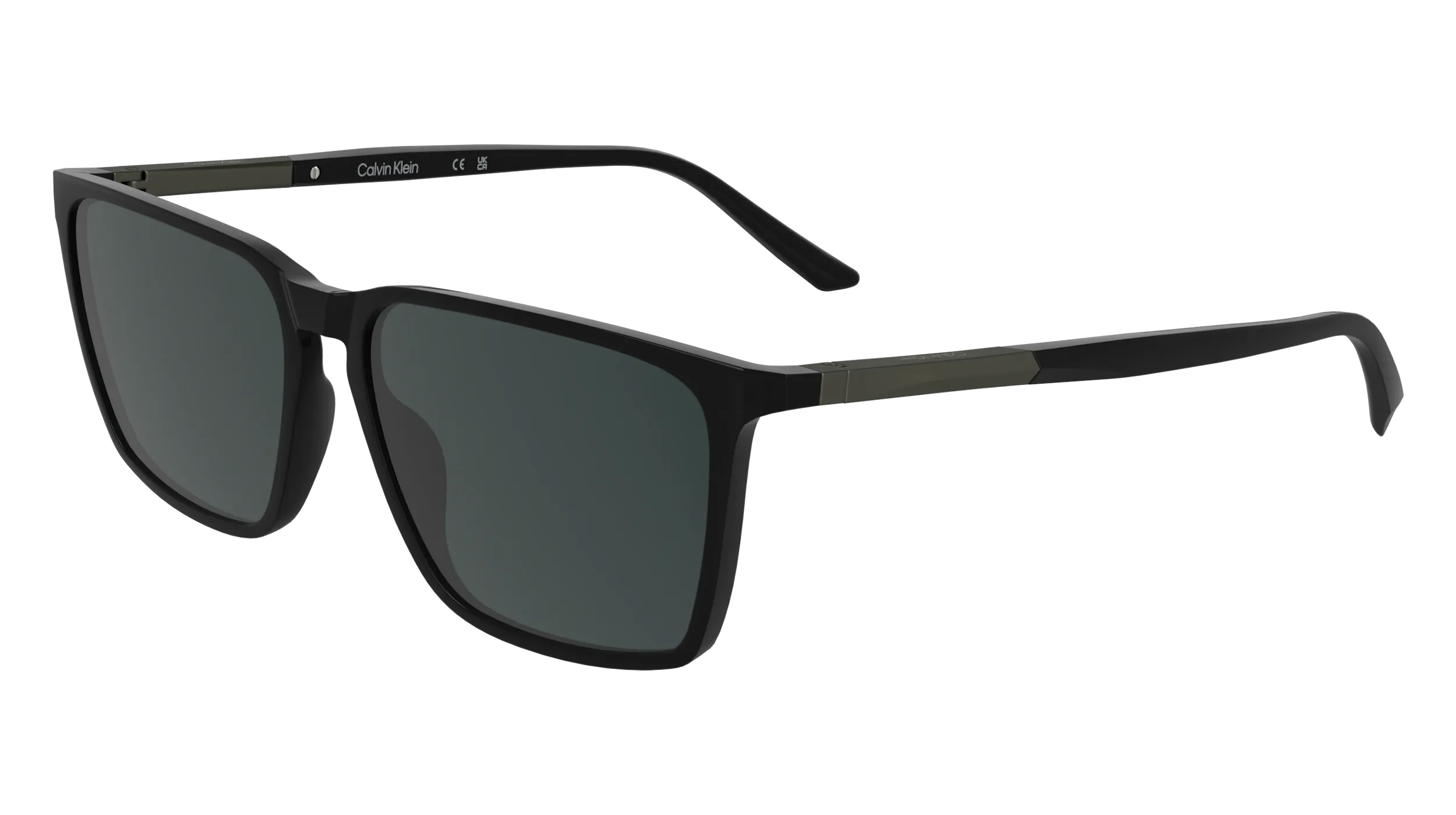 Calvin Klein CK25505S 001 Occhiali da sole Bio-iniettato Nero Squadrata Normale - immagine 1