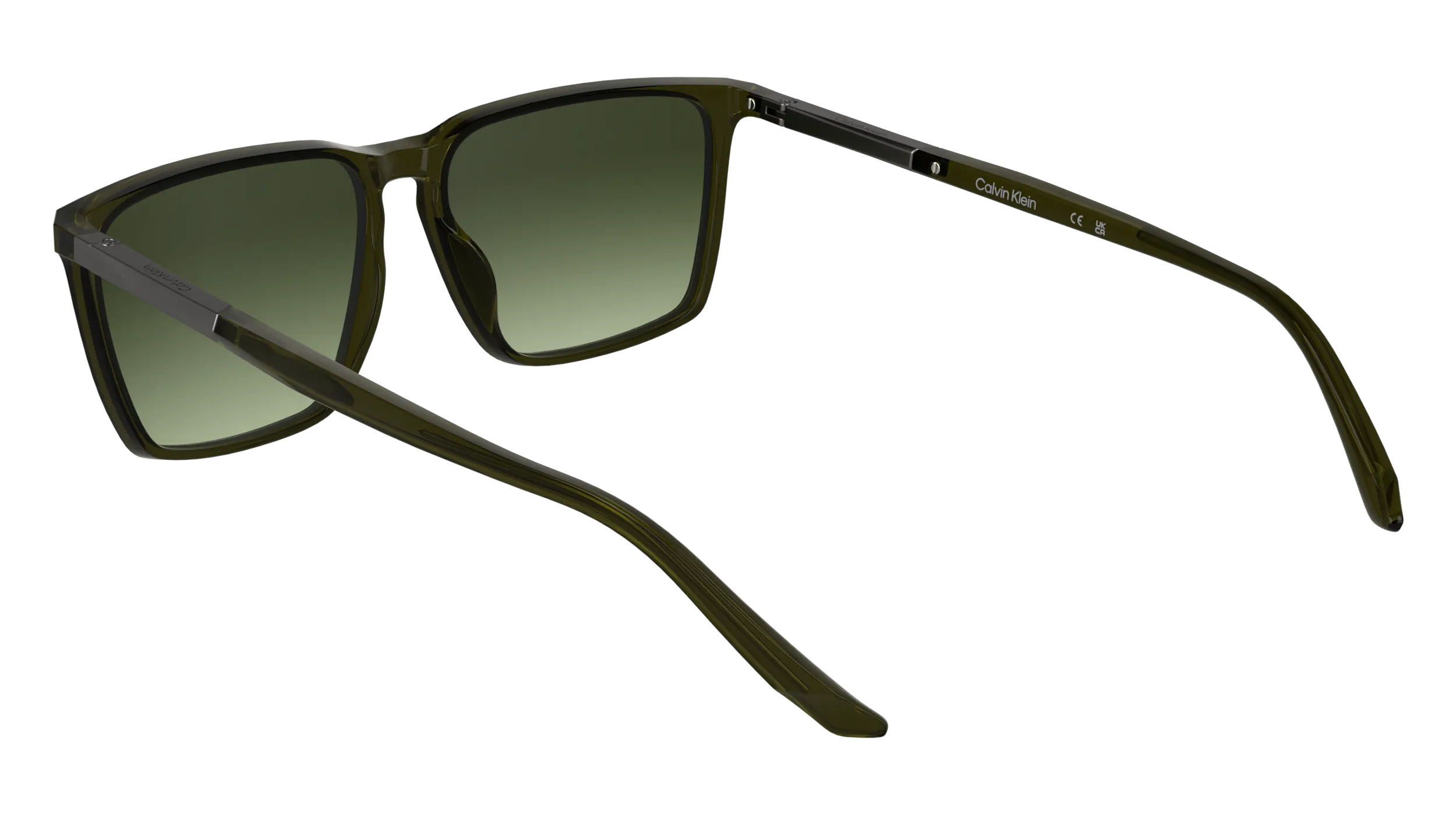 Calvin Klein CK25505S 317 Occhiali da sole Bio-iniettato Verde Squadrata Normale - immagine 4