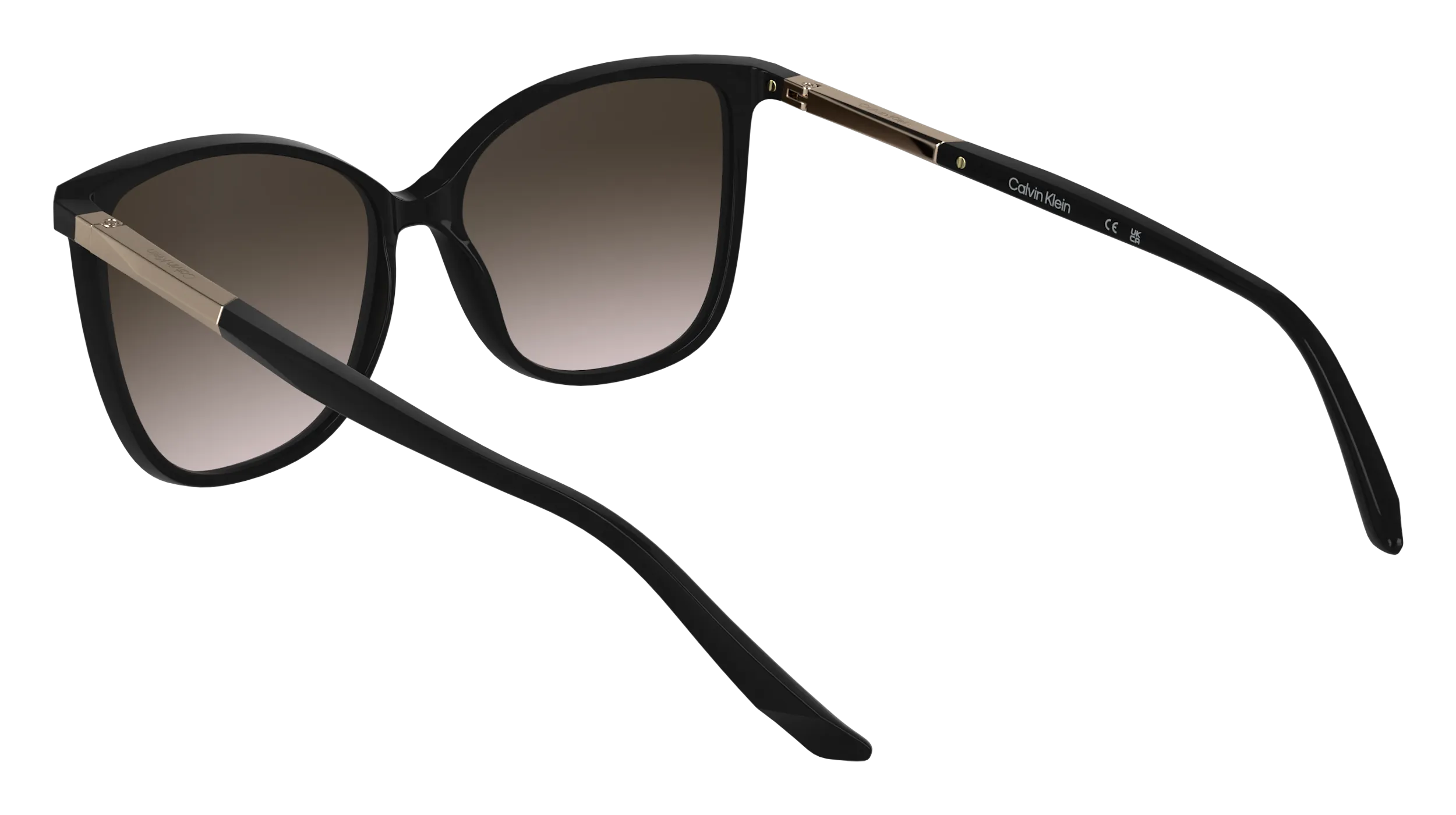 Calvin Klein CK25504S 001 Occhiali da sole Bio-iniettato Nero Farfalla Normale - immagine 4