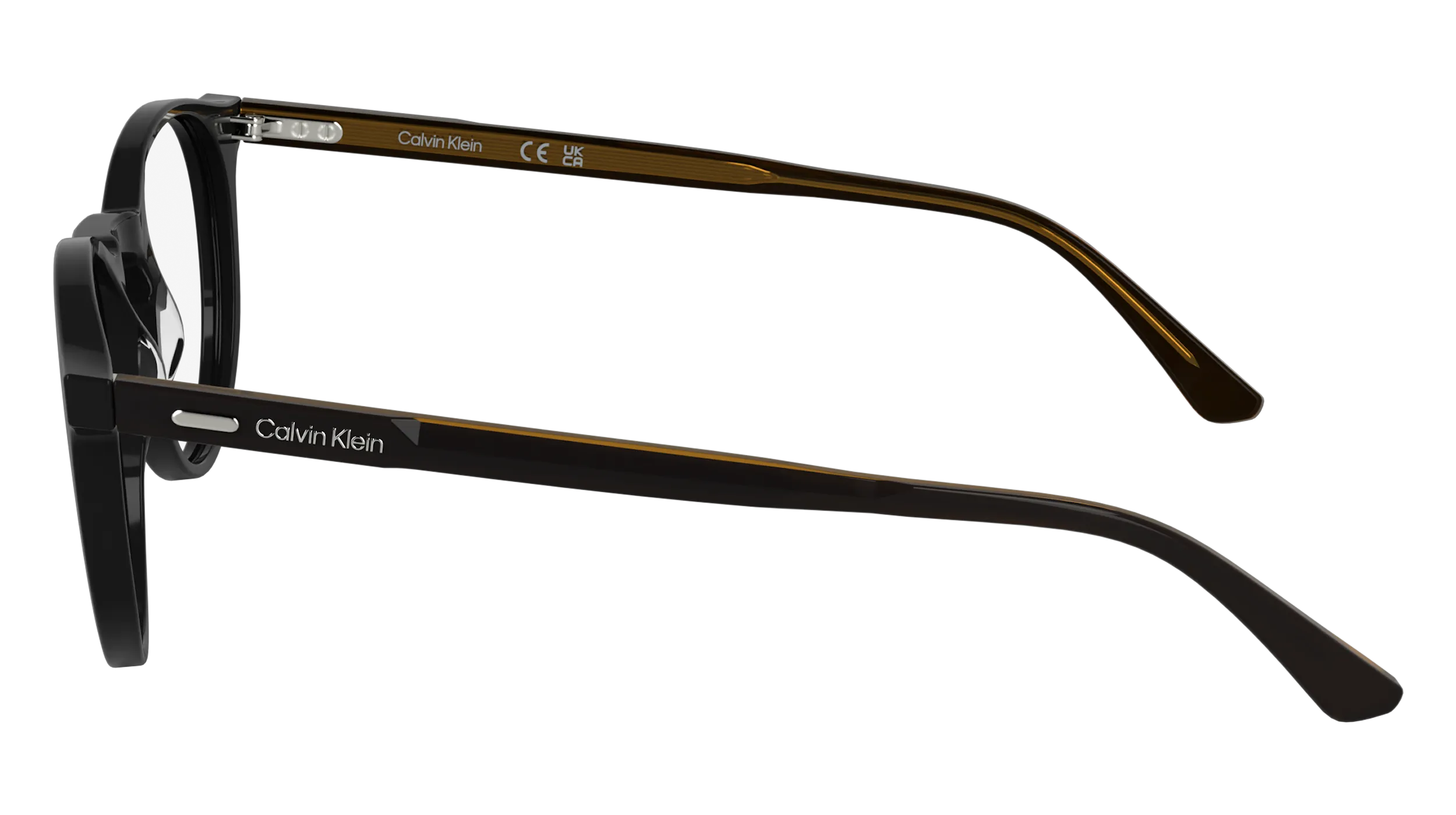 Calvin Klein CK25518 001 Montature da vista Acetato Nero Geometrica Normale - immagine 3