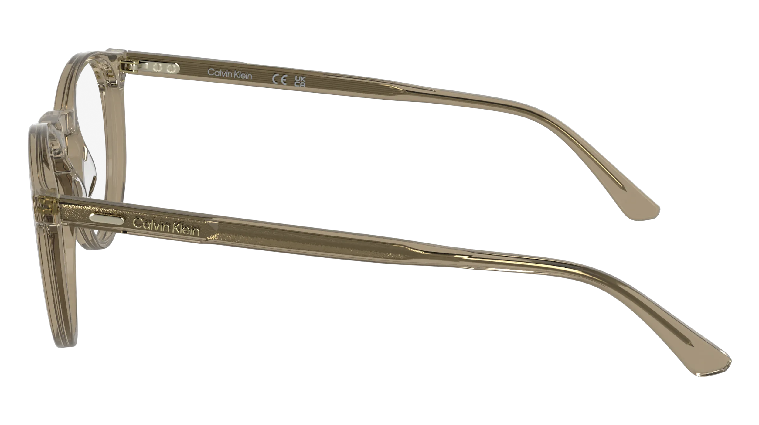 Calvin Klein CK25518 209 Montature da vista Acetato Beige Geometrica Normale - immagine 3