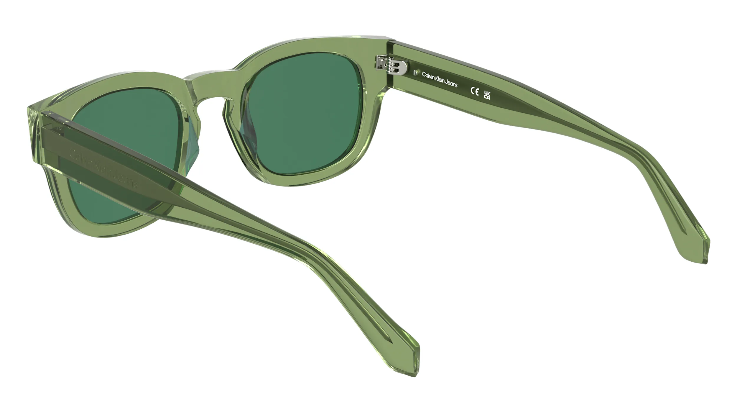 Calvin Klein CKJ25601S 305 Occhiali da sole Acetato Verde Geometrica Normale - immagine 4
