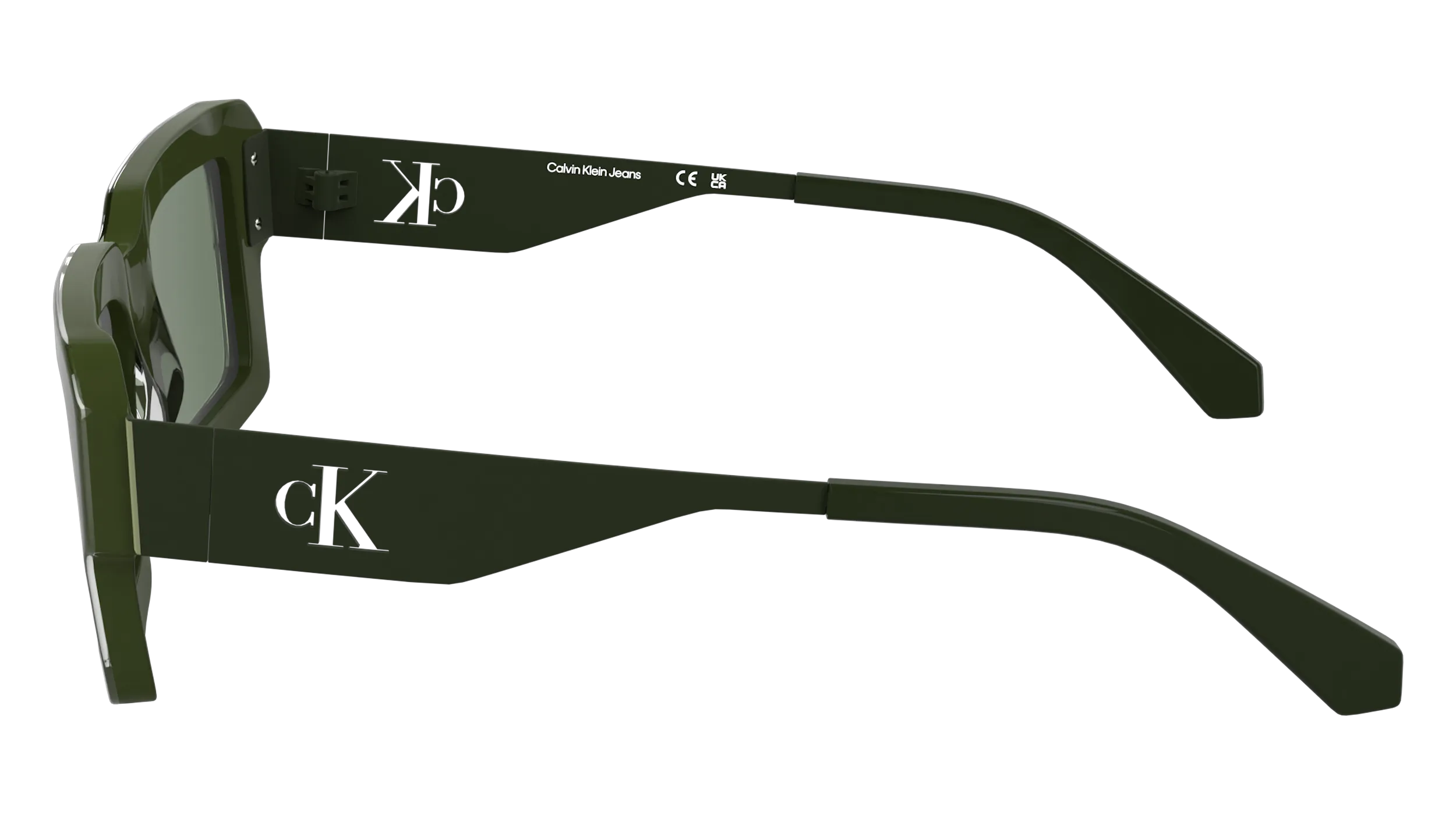 Calvin Klein CKJ25606S 300 Occhiali da sole Acetato Verde Squadrata Normale - immagine 3