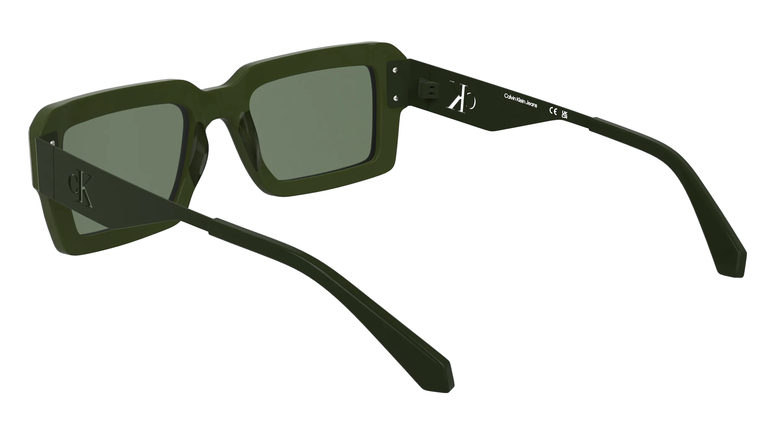 Calvin Klein CKJ25606S 300 Occhiali da sole Acetato Verde Squadrata Normale - immagine 4