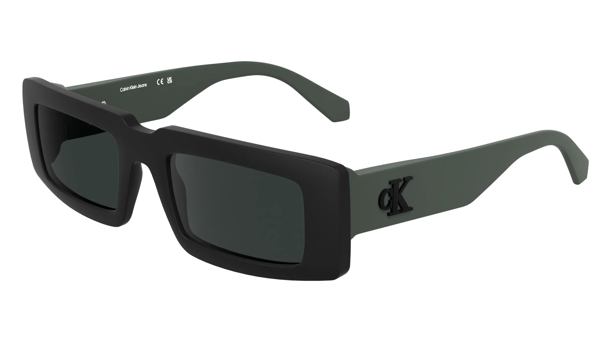 Calvin Klein CKJ25608S 001 Occhiali da sole Bio-iniettato Nero Squadrata Normale - immagine 1