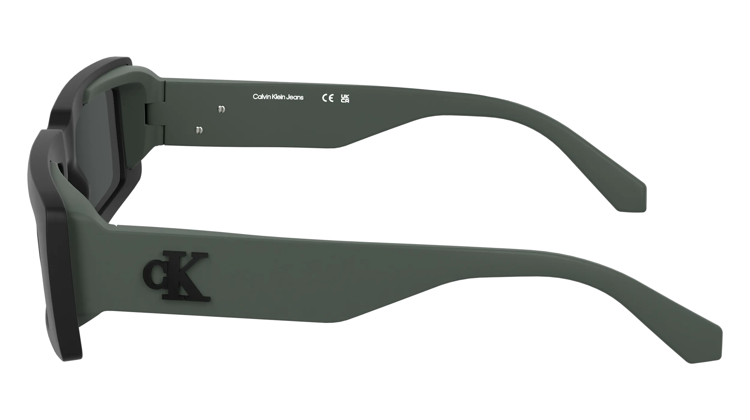 Calvin Klein CKJ25608S 001 Occhiali da sole Bio-iniettato Nero Squadrata Normale - immagine 3