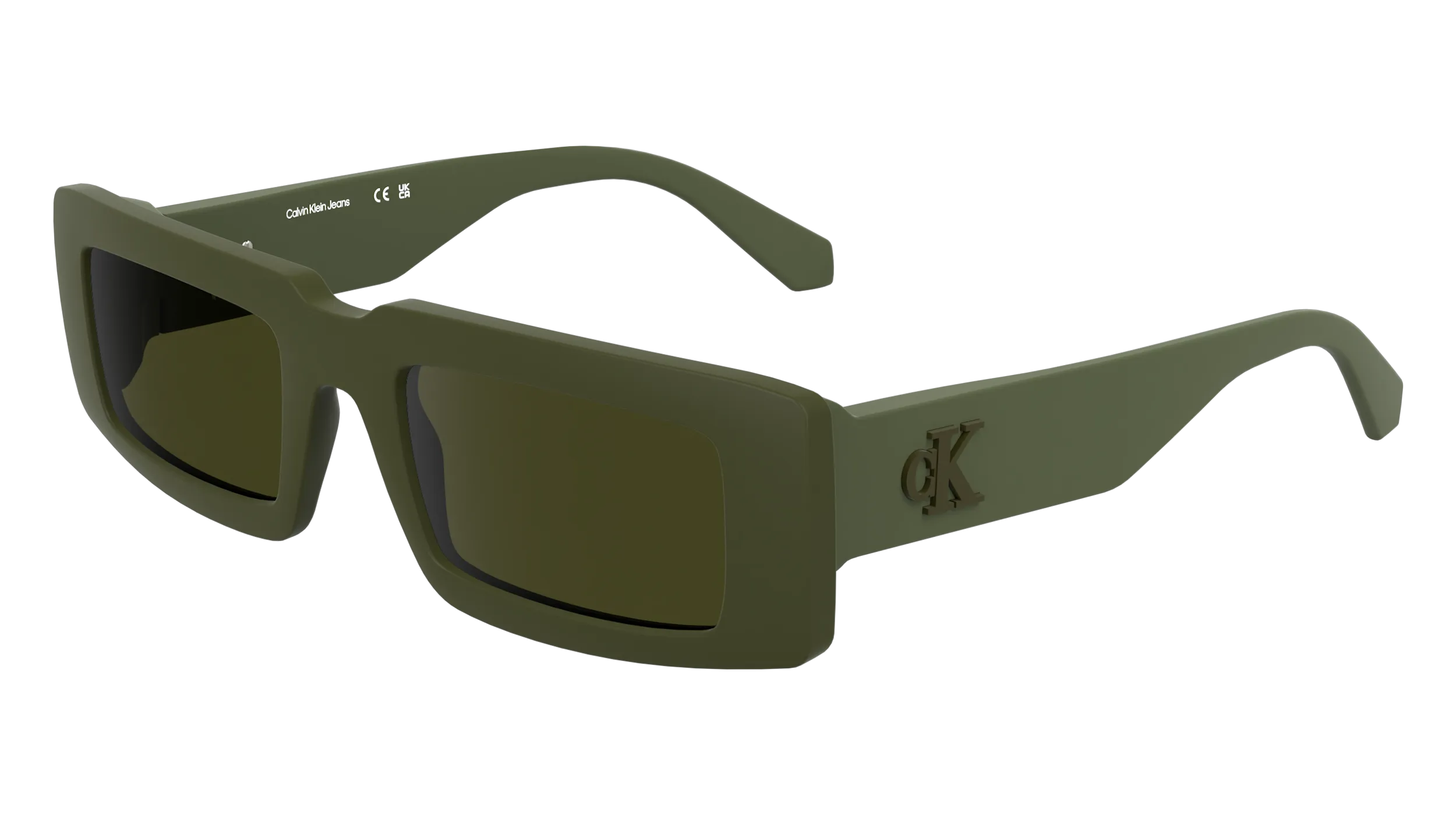 Calvin Klein CKJ25608S 309 Occhiali da sole Bio-iniettato Verde Squadrata Normale - immagine 1
