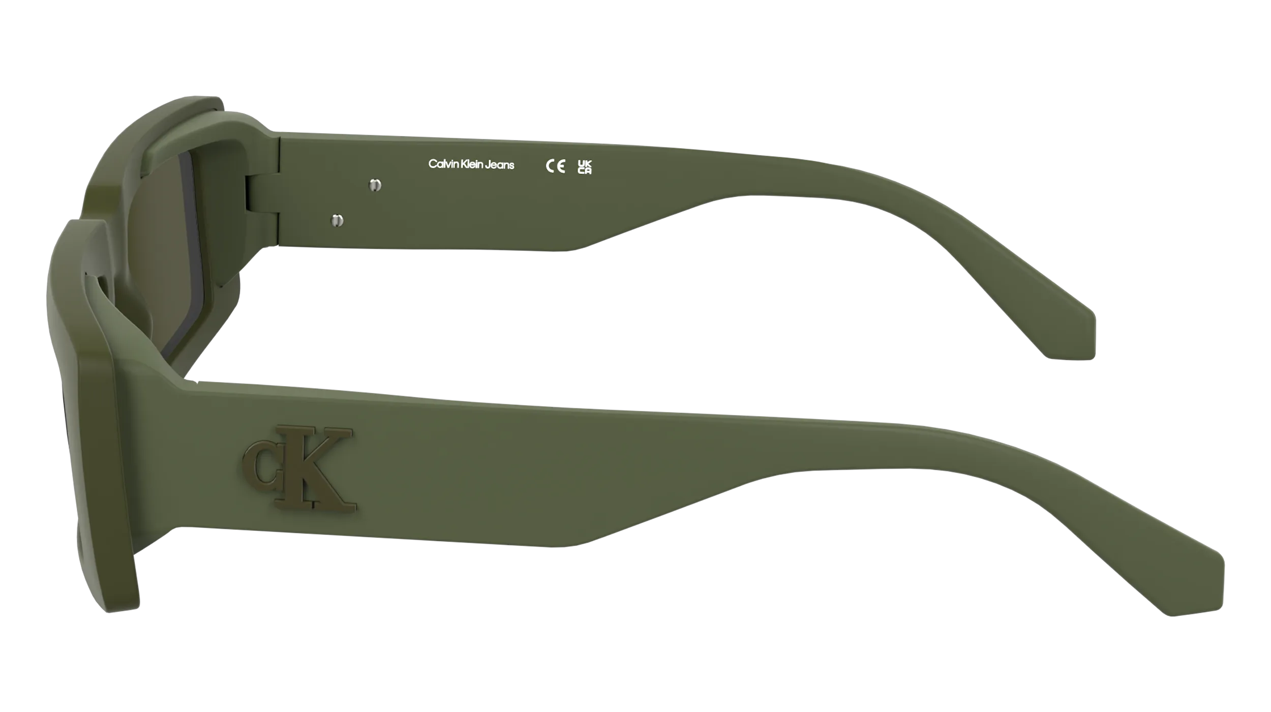 Calvin Klein CKJ25608S 309 Occhiali da sole Bio-iniettato Verde Squadrata Normale - immagine 3