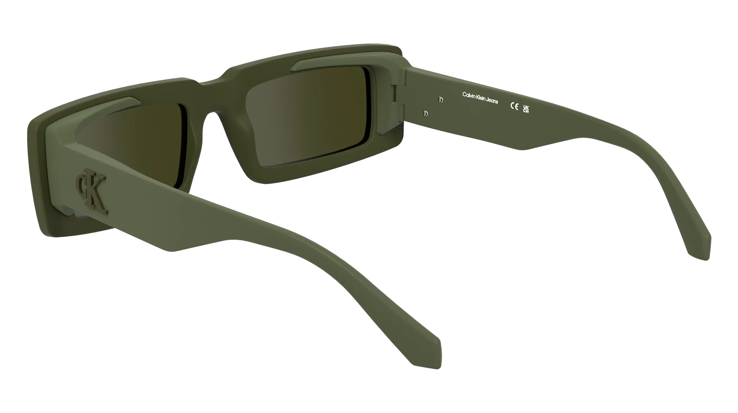 Calvin Klein CKJ25608S 309 Occhiali da sole Bio-iniettato Verde Squadrata Normale - immagine 4