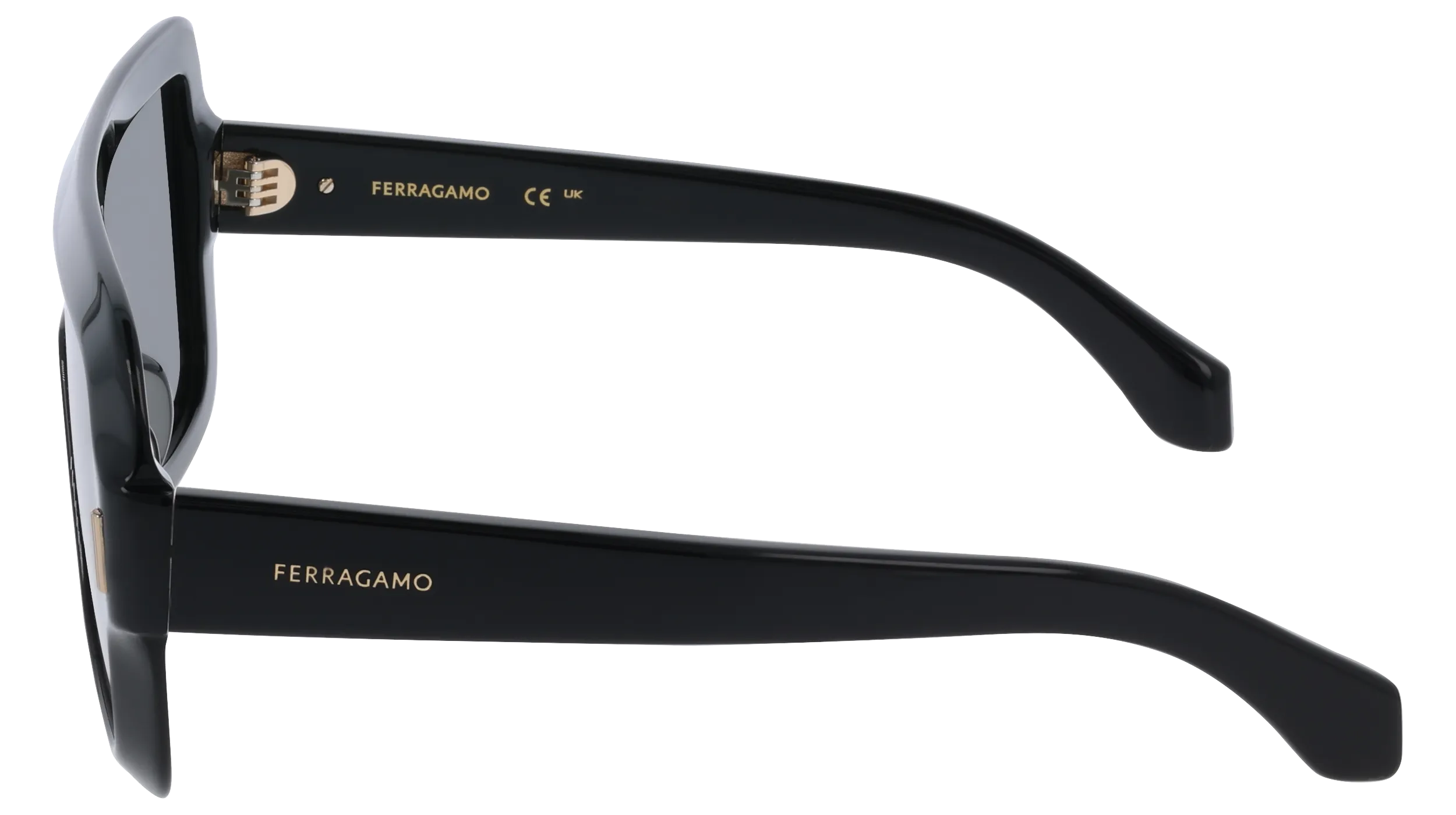 Ferragamo SF2061SE 001 Occhiali da sole Acetato Nero Maschera Normale - immagine 3