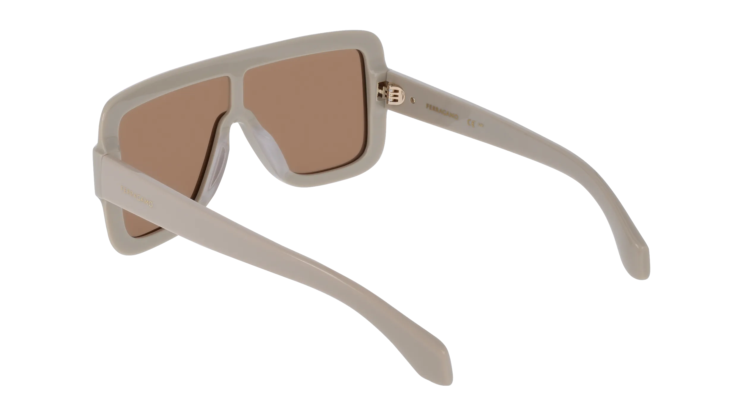 Ferragamo SF2061SE 259 Occhiali da sole Acetato Beige Maschera Normale - immagine 4