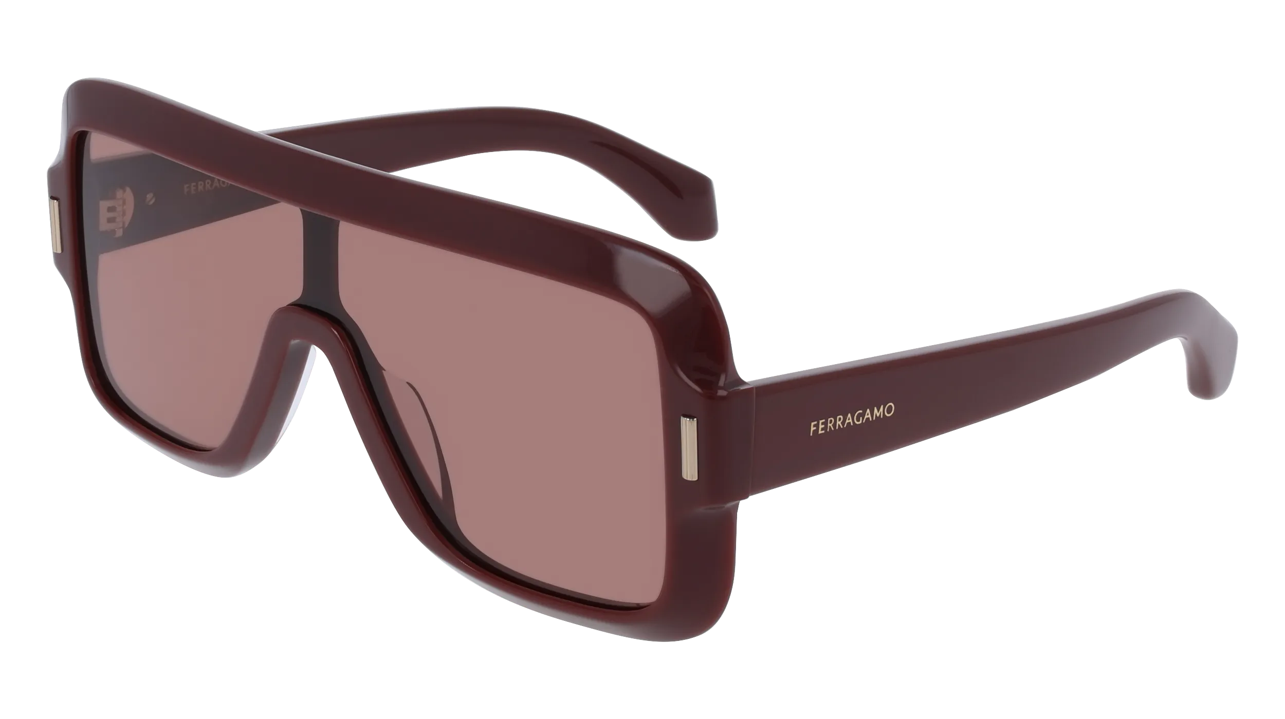 Ferragamo SF2061SE 606 Occhiali da sole Acetato Bordeaux Maschera Normale - immagine 1
