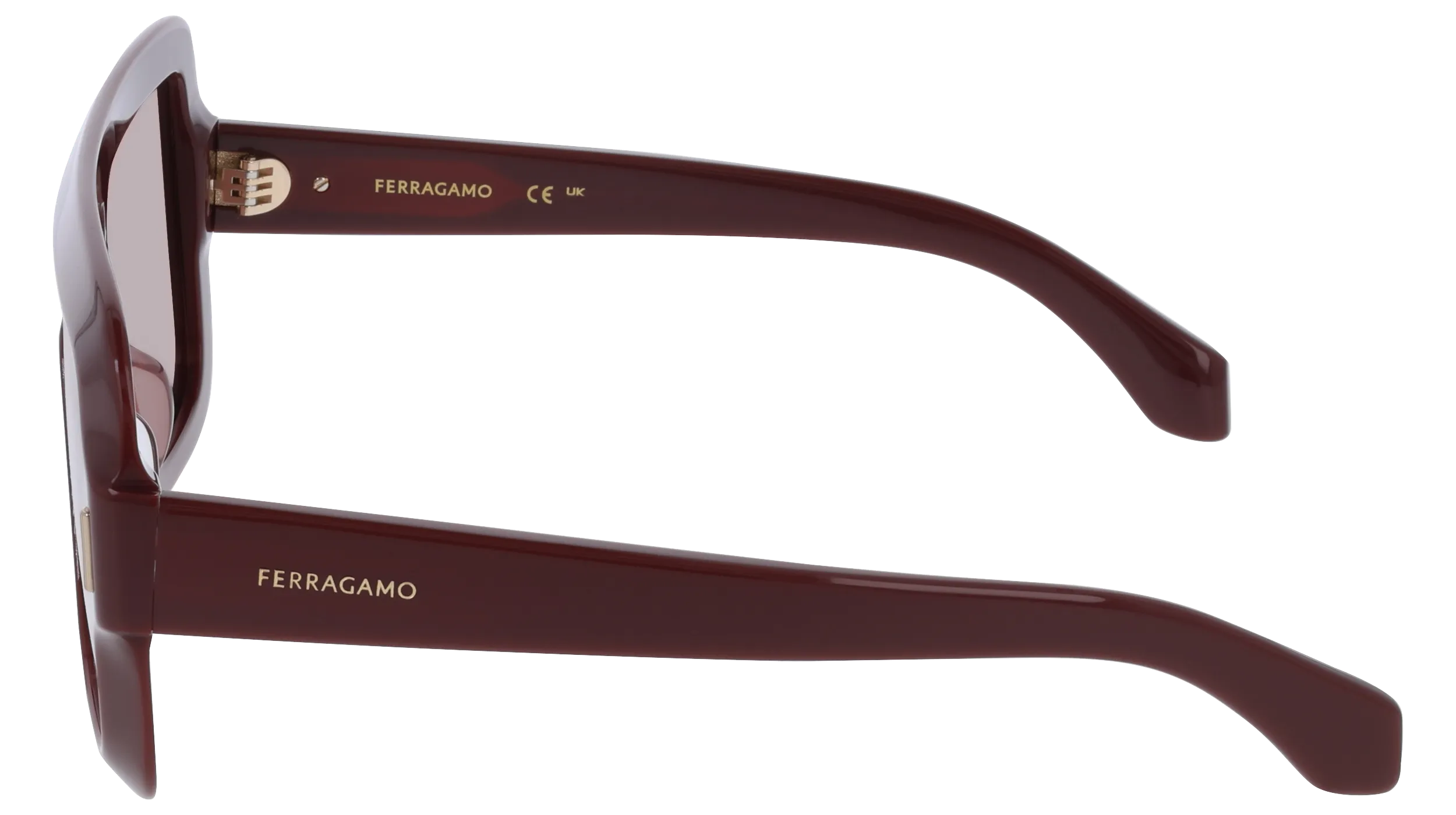Ferragamo SF2061SE 606 Occhiali da sole Acetato Bordeaux Maschera Normale - immagine 3