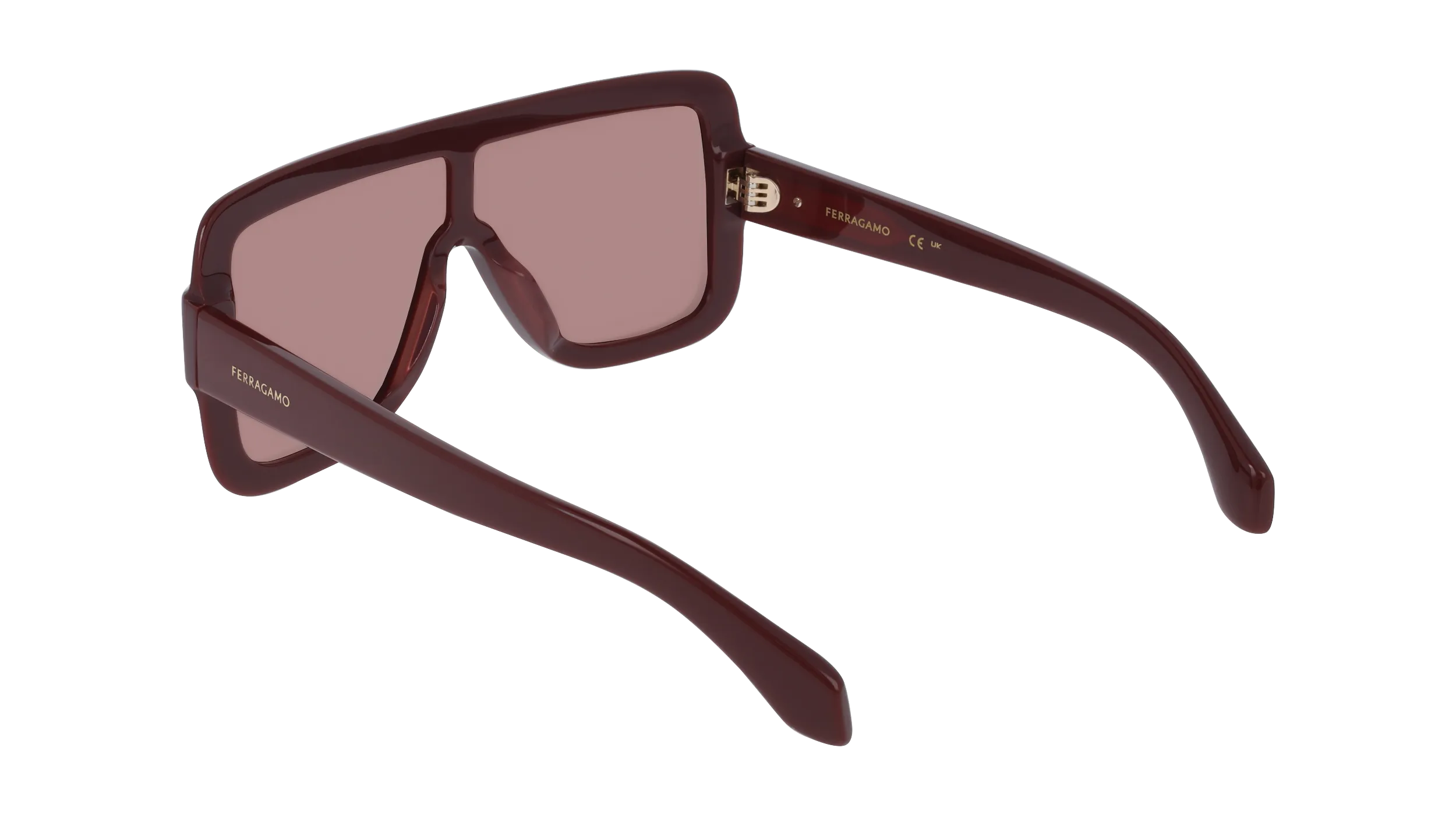 Ferragamo SF2061SE 606 Occhiali da sole Acetato Bordeaux Maschera Normale - immagine 4