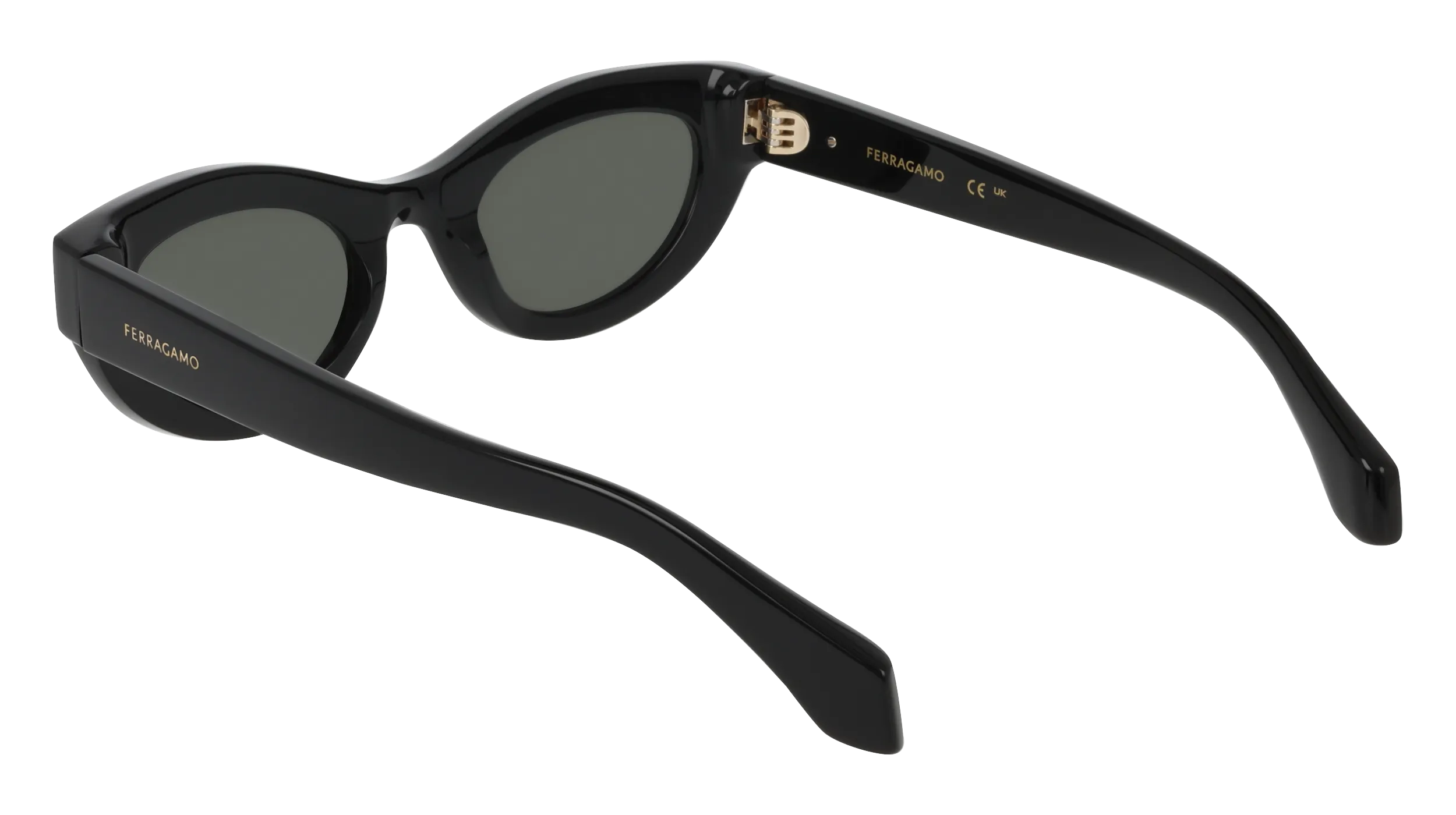 Ferragamo SF2062SE 001 Occhiali da sole Acetato Nero Cat Eye Normale - immagine 4
