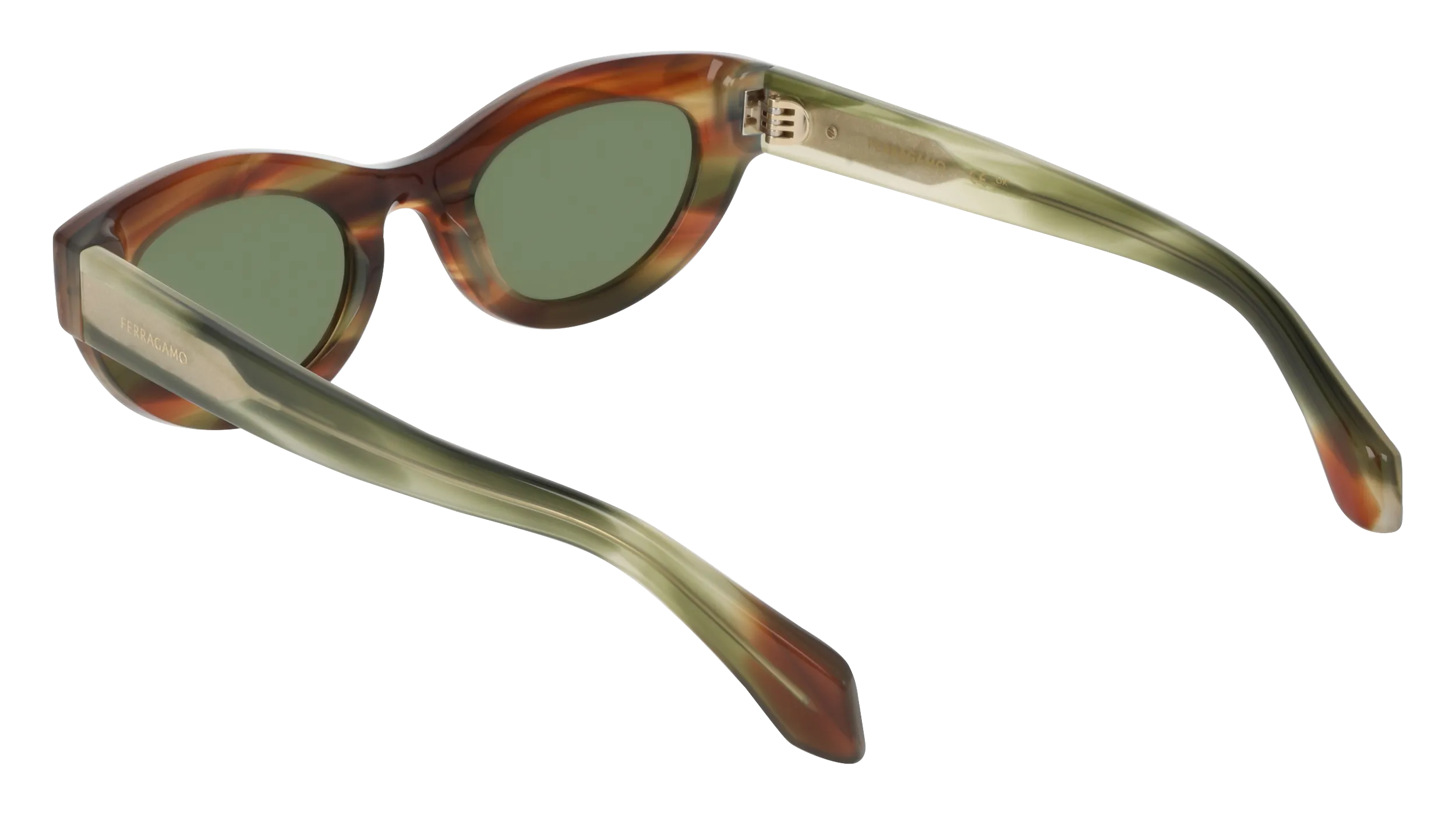 Ferragamo SF2062SE 280 Occhiali da sole Acetato Marrone Cat Eye Normale - immagine 4