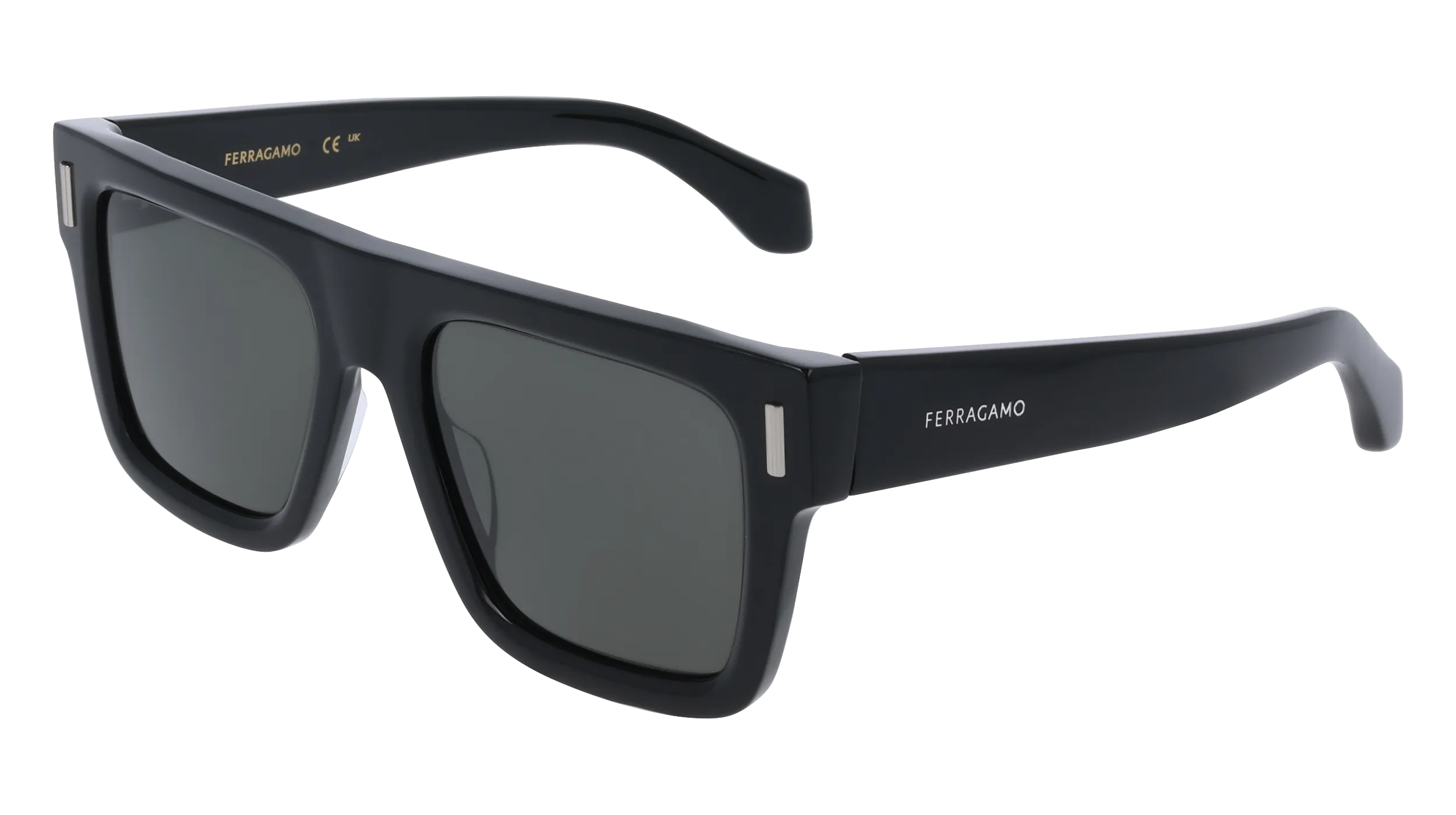 Ferragamo SF2063SE 001 Occhiali da sole Acetato Nero Squadrata Normale - immagine 1