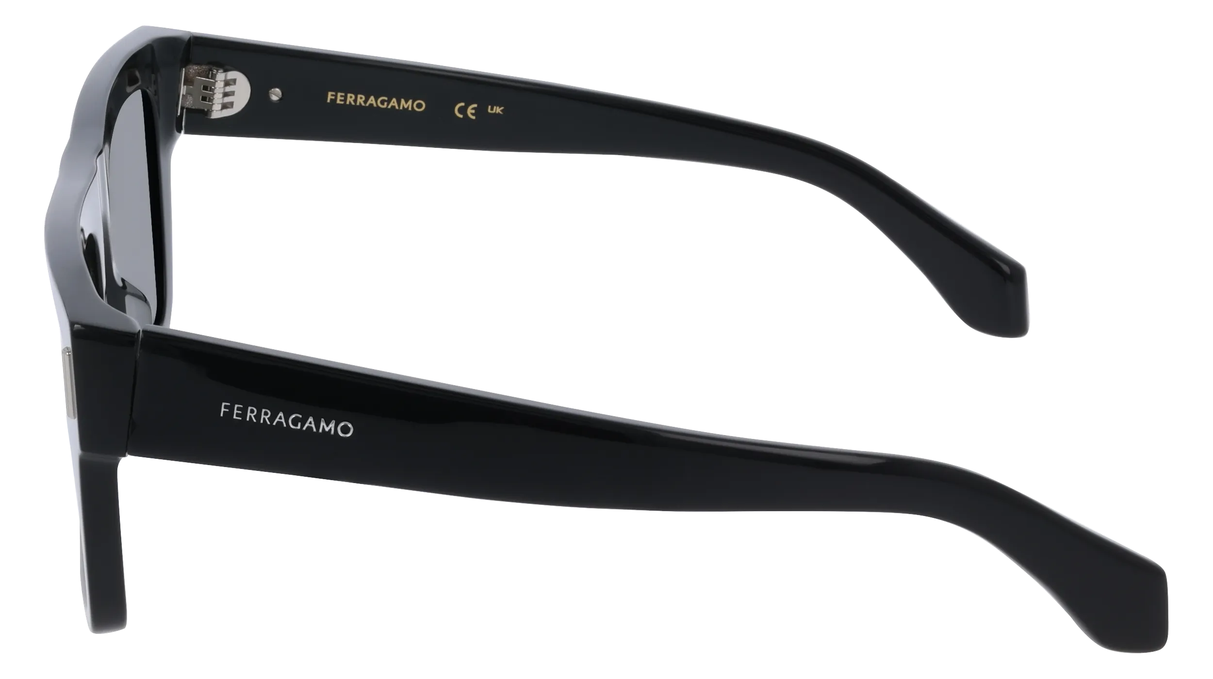 Ferragamo SF2063SE 001 Occhiali da sole Acetato Nero Squadrata Normale - immagine 3