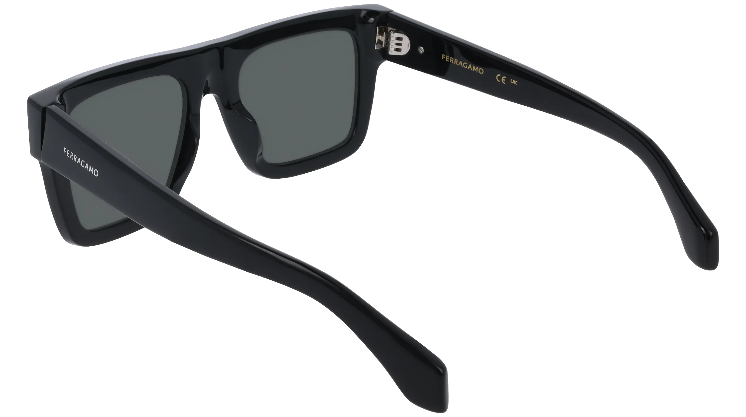 Ferragamo SF2063SE 001 Occhiali da sole Acetato Nero Squadrata Normale - immagine 4