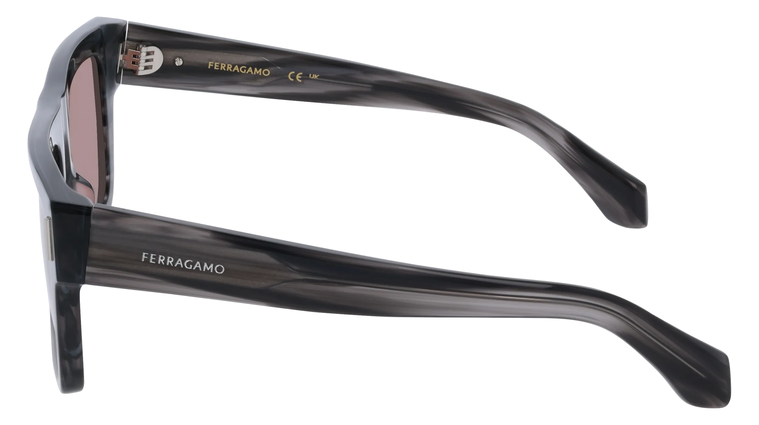 Ferragamo SF2063SE 014 Occhiali da sole Acetato Grigio Squadrata Normale - immagine 3