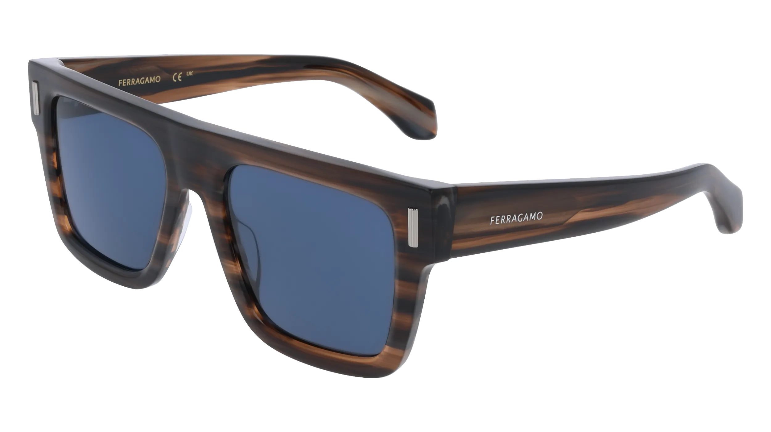Ferragamo SF2063SE 216 Occhiali da sole Acetato Marrone Squadrata Normale - immagine 1