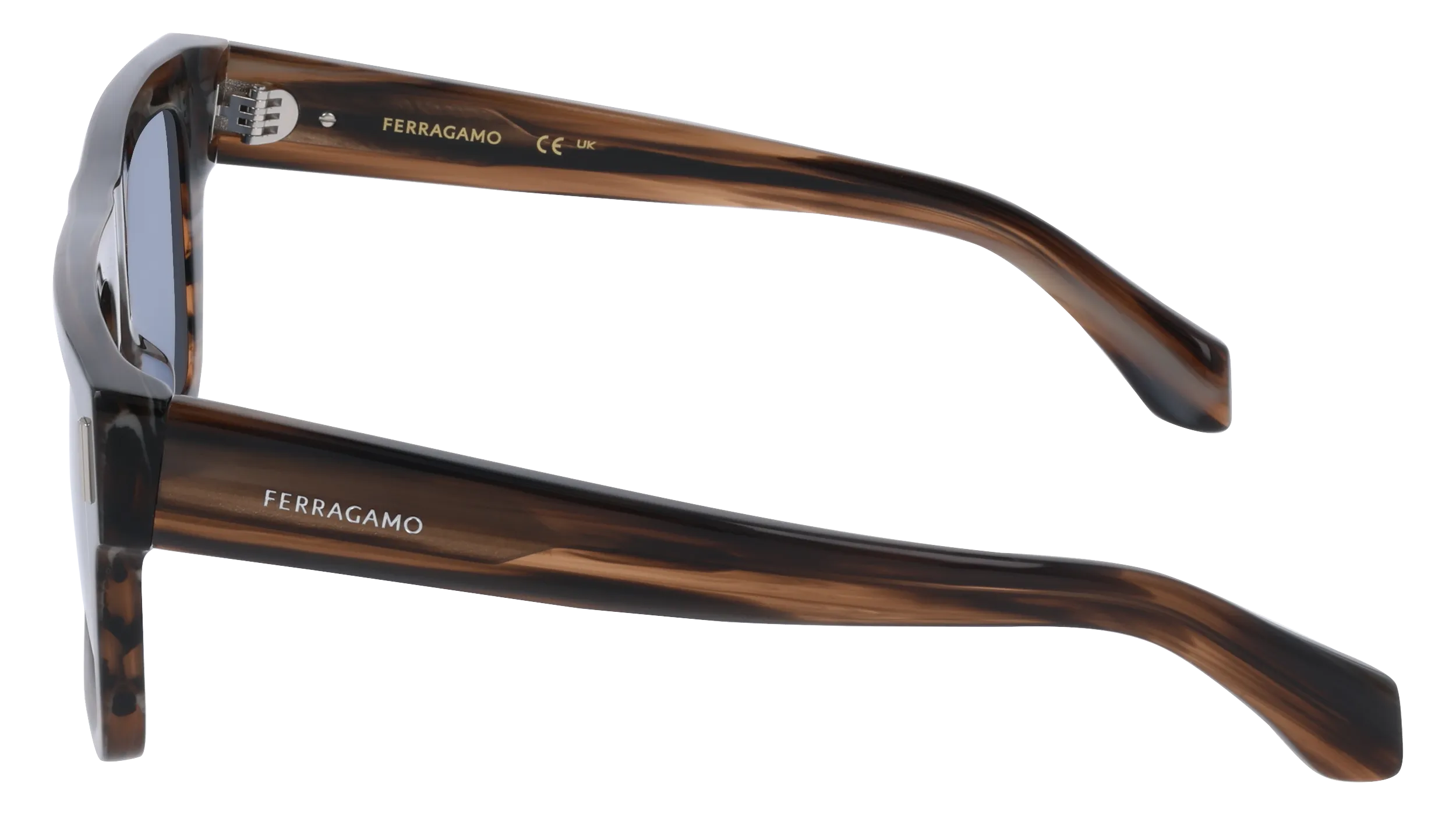 Ferragamo SF2063SE 216 Occhiali da sole Acetato Marrone Squadrata Normale - immagine 3