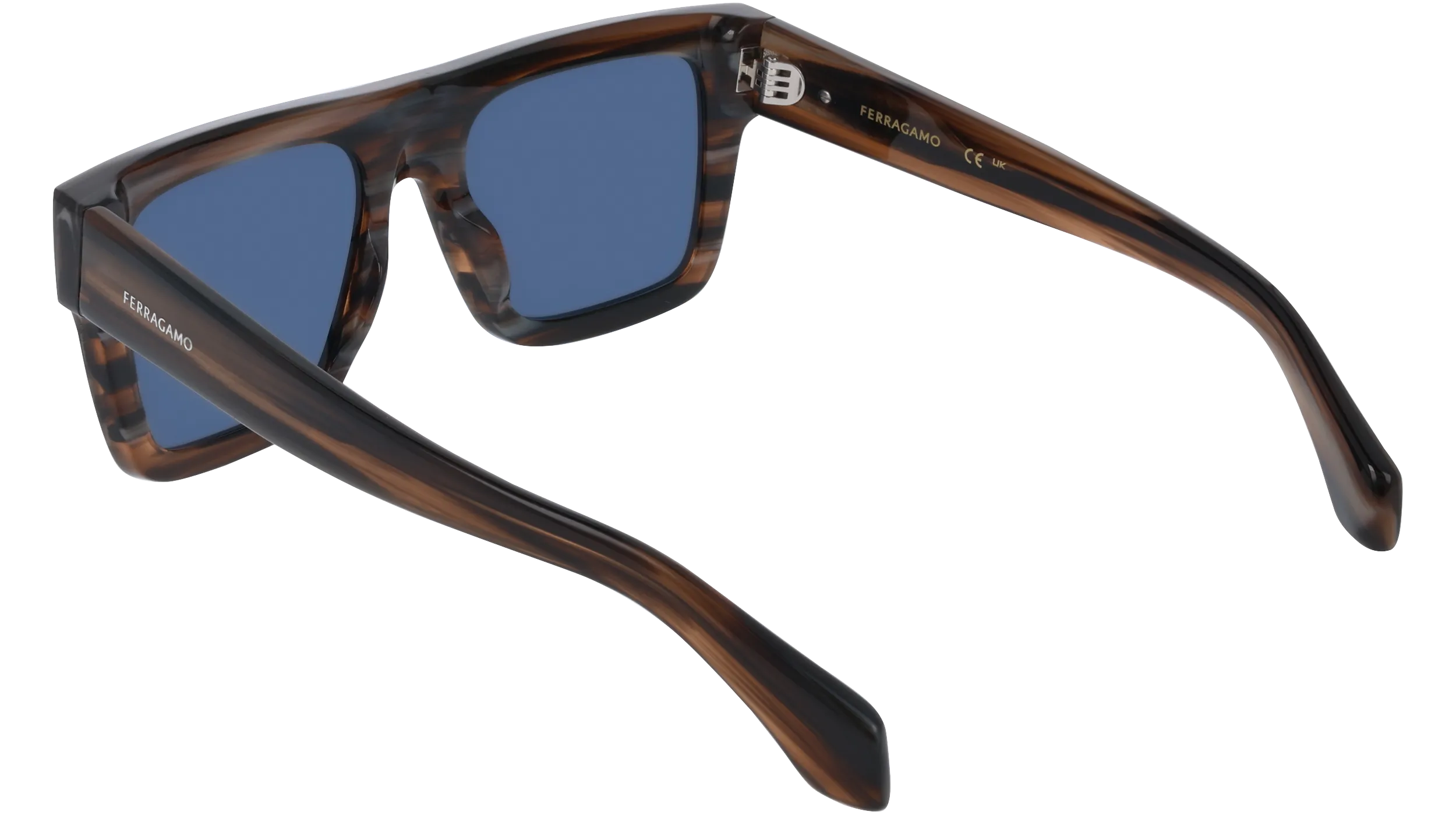 Ferragamo SF2063SE 216 Occhiali da sole Acetato Marrone Squadrata Normale - immagine 4