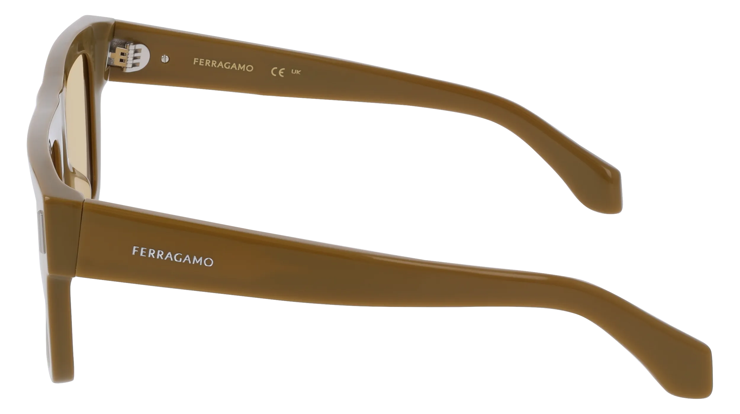 Ferragamo SF2063SE 320 Occhiali da sole Acetato Verde Squadrata Normale - immagine 3