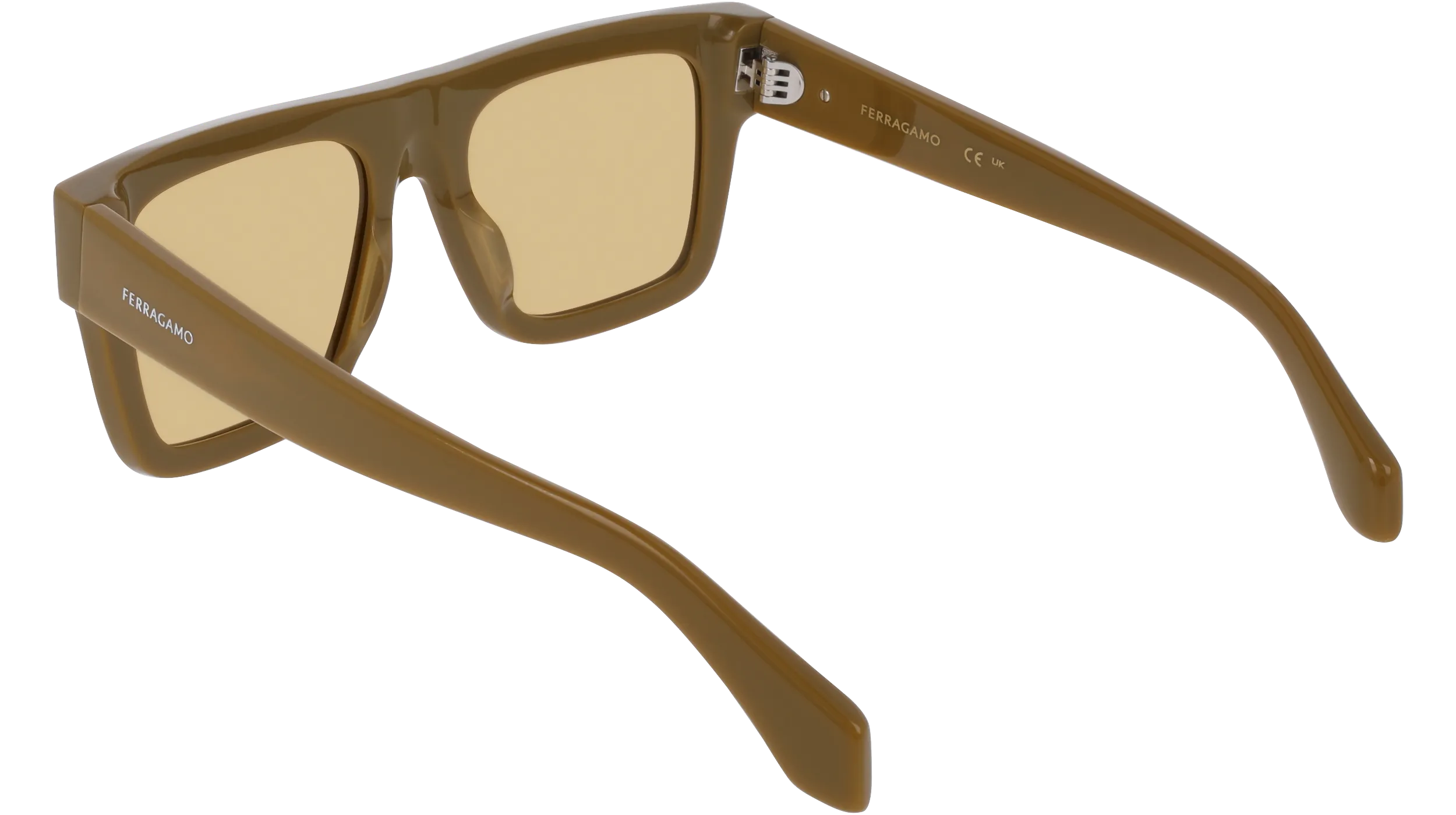 Ferragamo SF2063SE 320 Occhiali da sole Acetato Verde Squadrata Normale - immagine 4