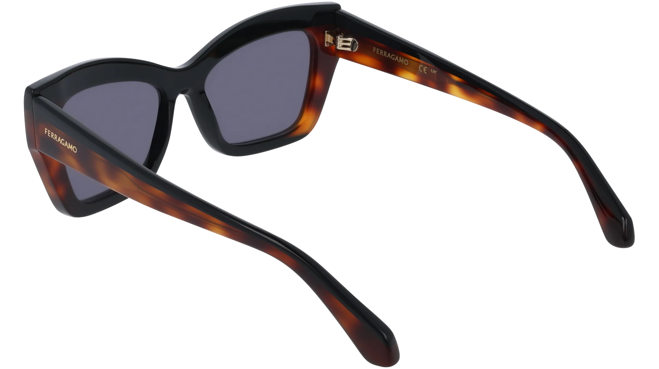 Ferragamo SF2065S 006 Occhiali da sole Acetato Nero Farfalla Normale - immagine 4