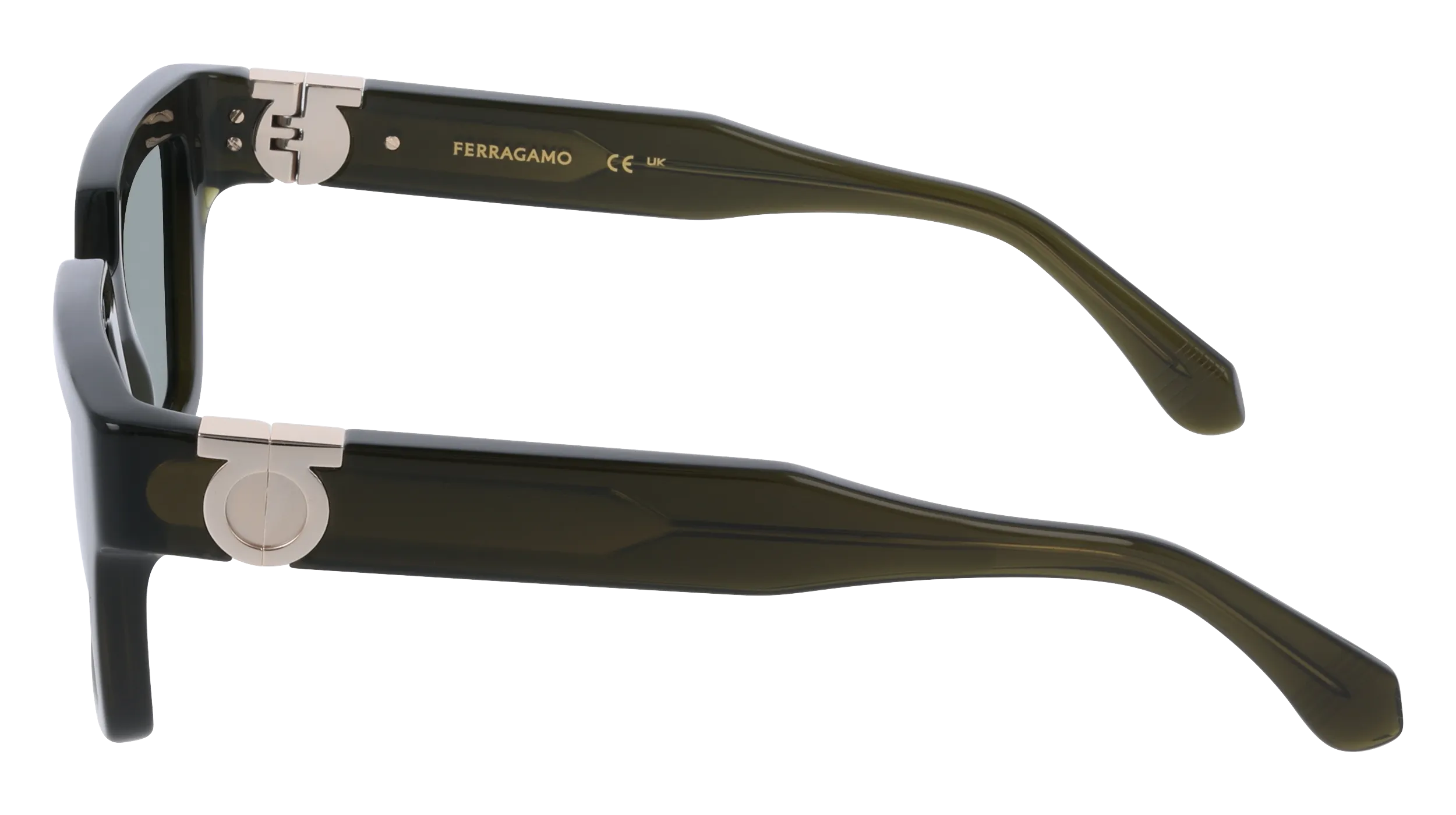 Ferragamo SF2066S 302 Occhiali da sole Acetato Squadrata Normale - immagine 3