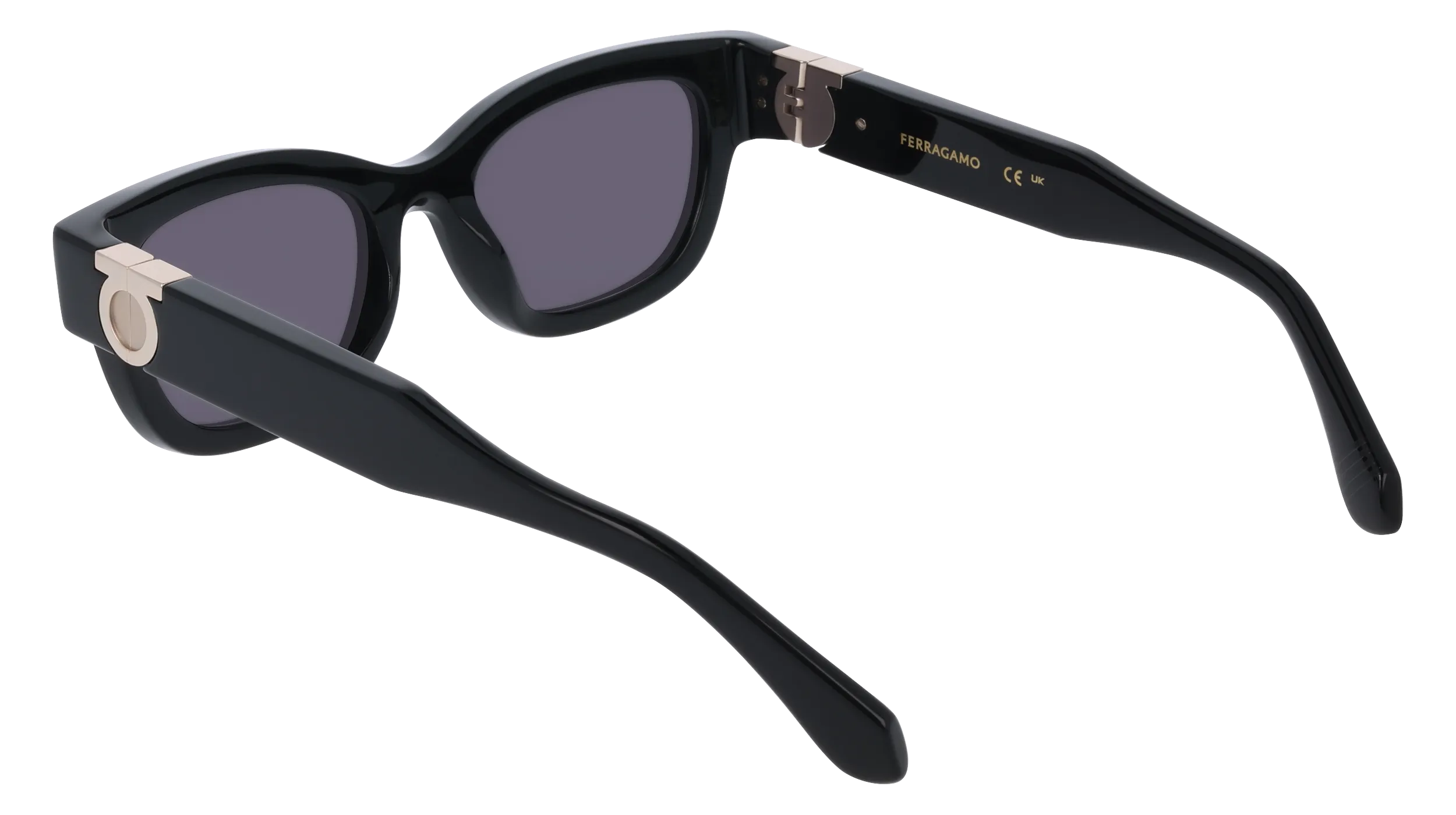 Ferragamo SF2067S 001 Occhiali da sole Acetato Nero Squadrata Normale - immagine 4