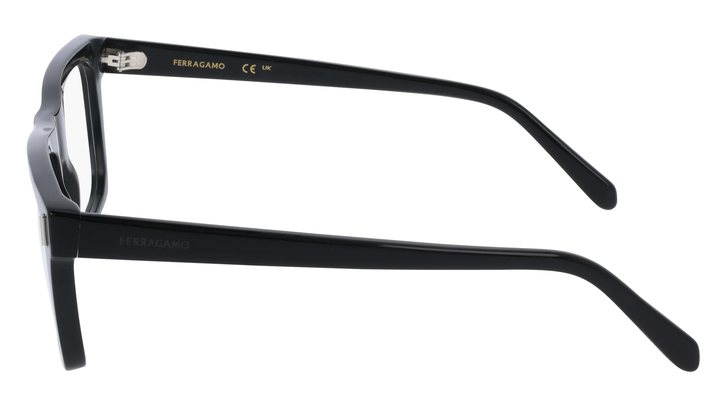 Ferragamo SF3029 001 Montature da vista Acetato Nero Squadrata Normale - immagine 3
