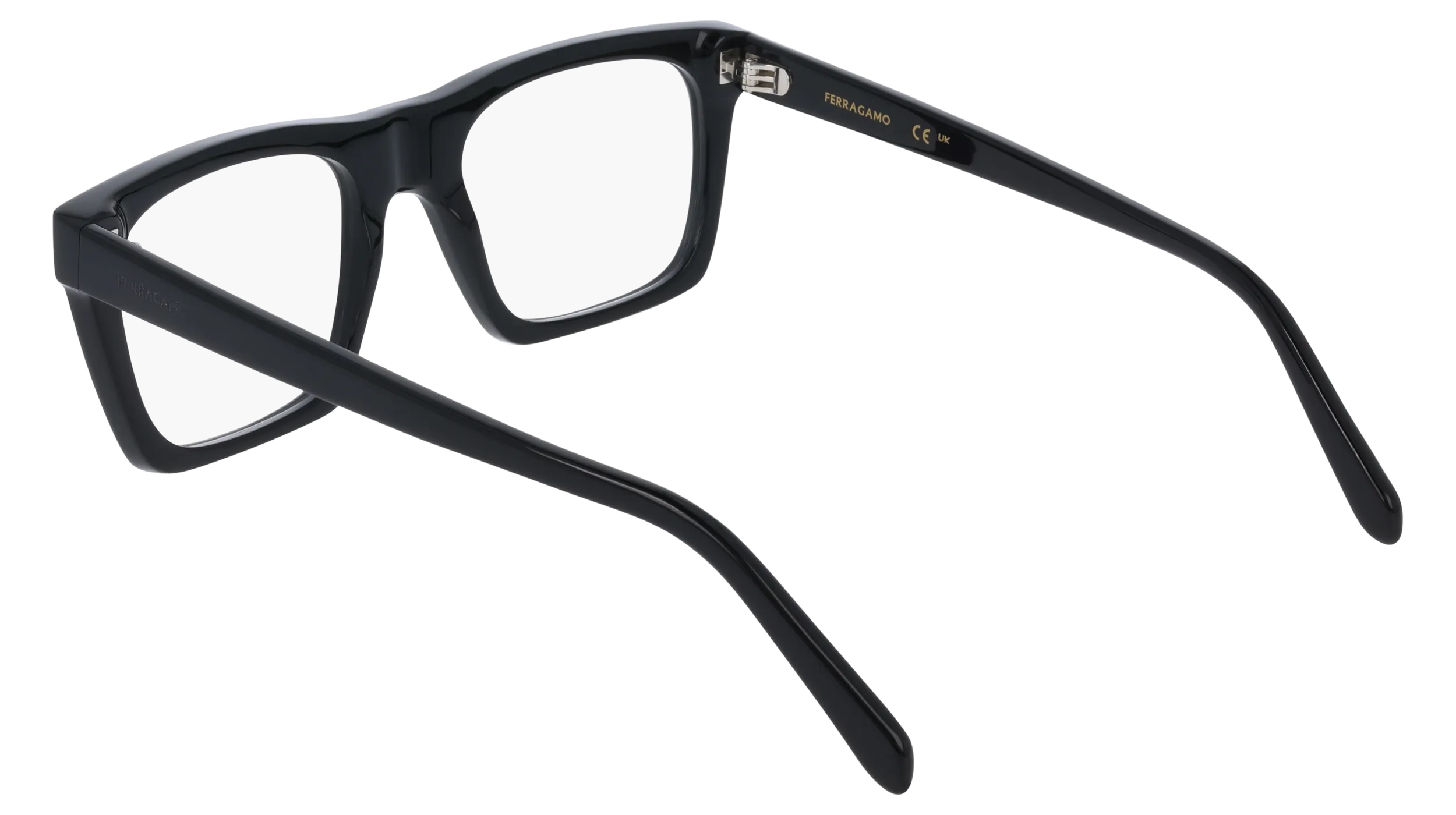 Ferragamo SF3029 001 Montature da vista Acetato Nero Squadrata Normale - immagine 4