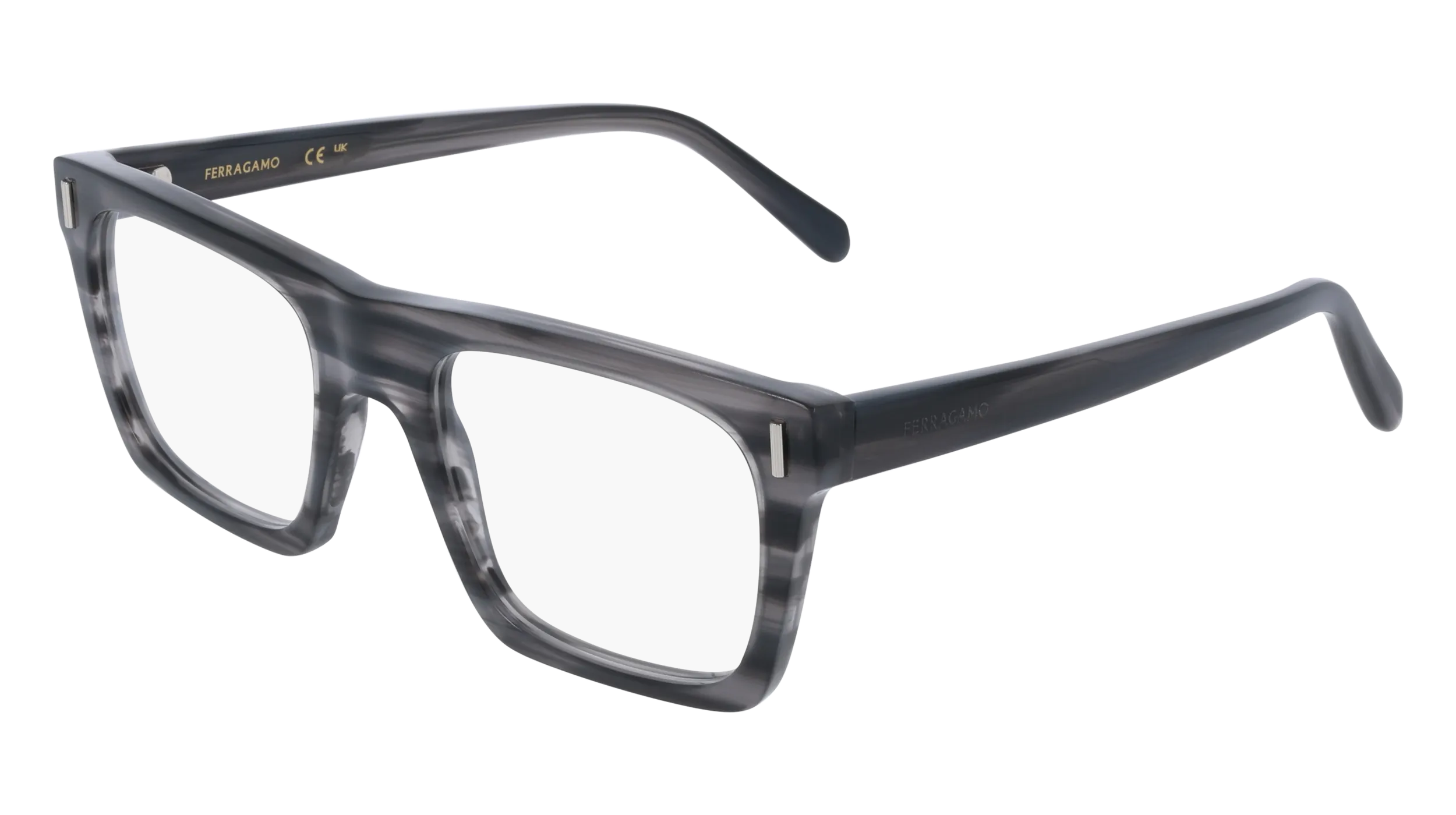 Ferragamo SF3029 014 Montature da vista Acetato Grigio Squadrata Normale - immagine 1