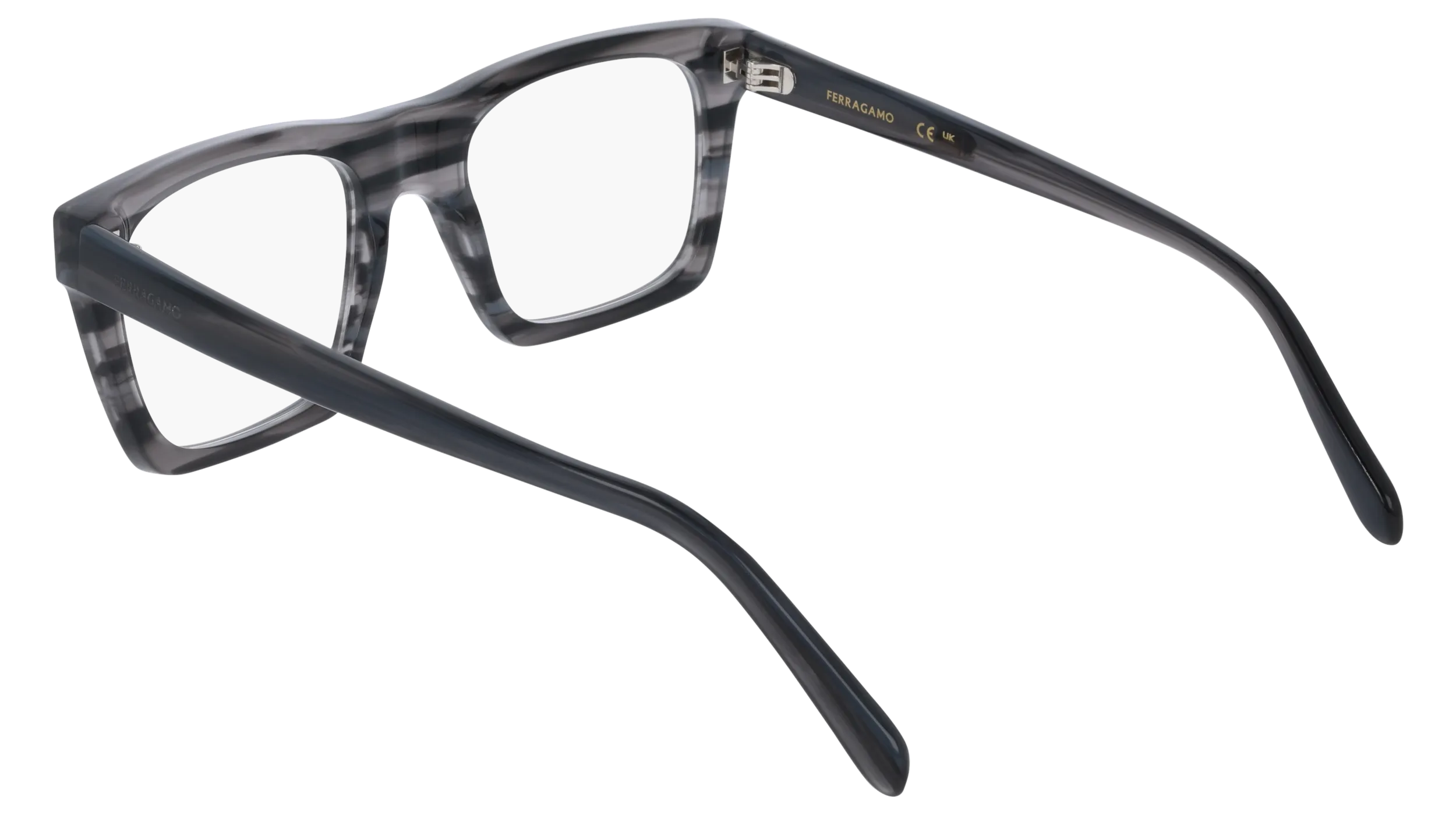 Ferragamo SF3029 014 Montature da vista Acetato Grigio Squadrata Normale - immagine 4