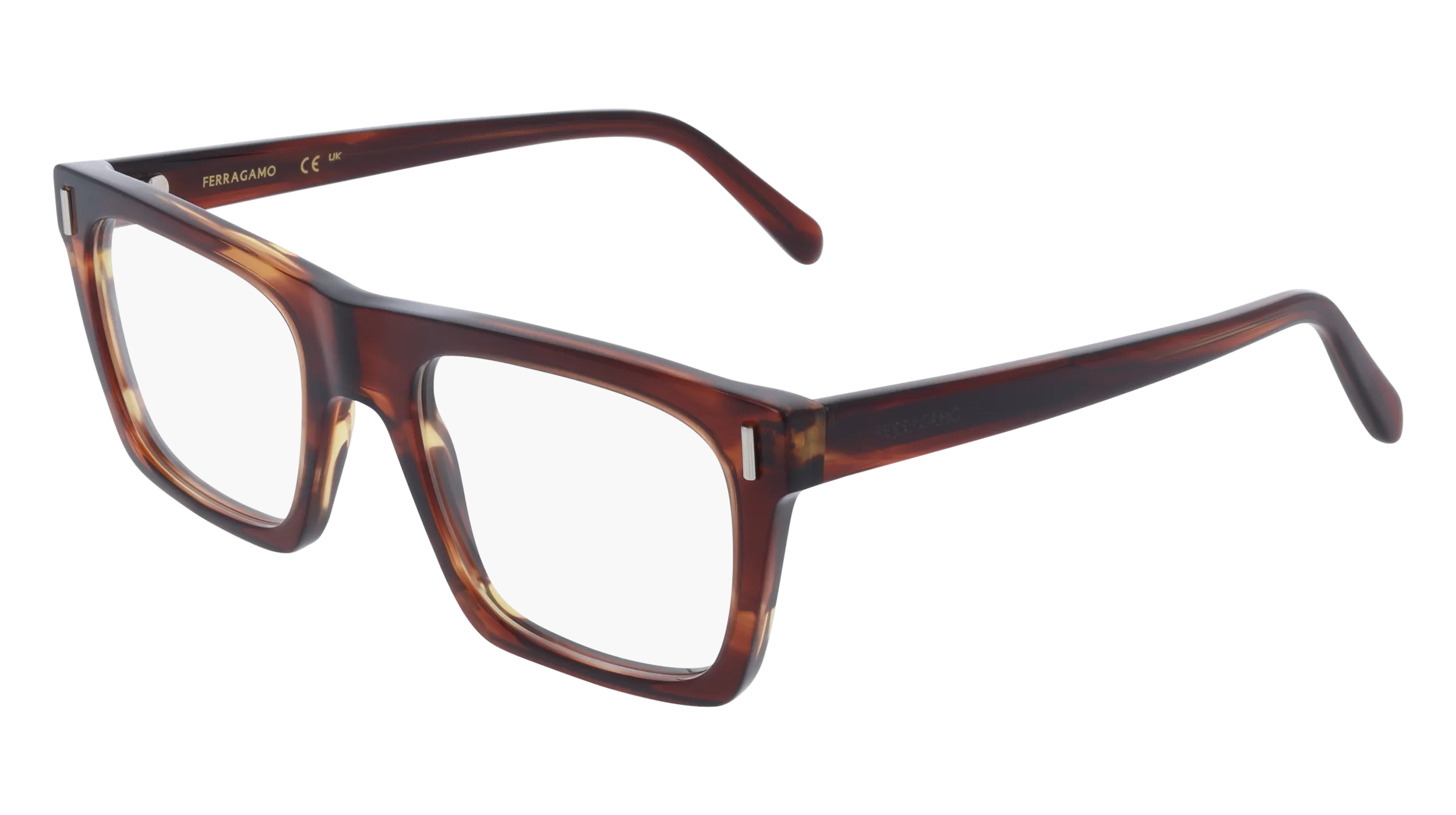 Ferragamo SF3029 216 Montature da vista Acetato Marrone Squadrata Normale - immagine 1
