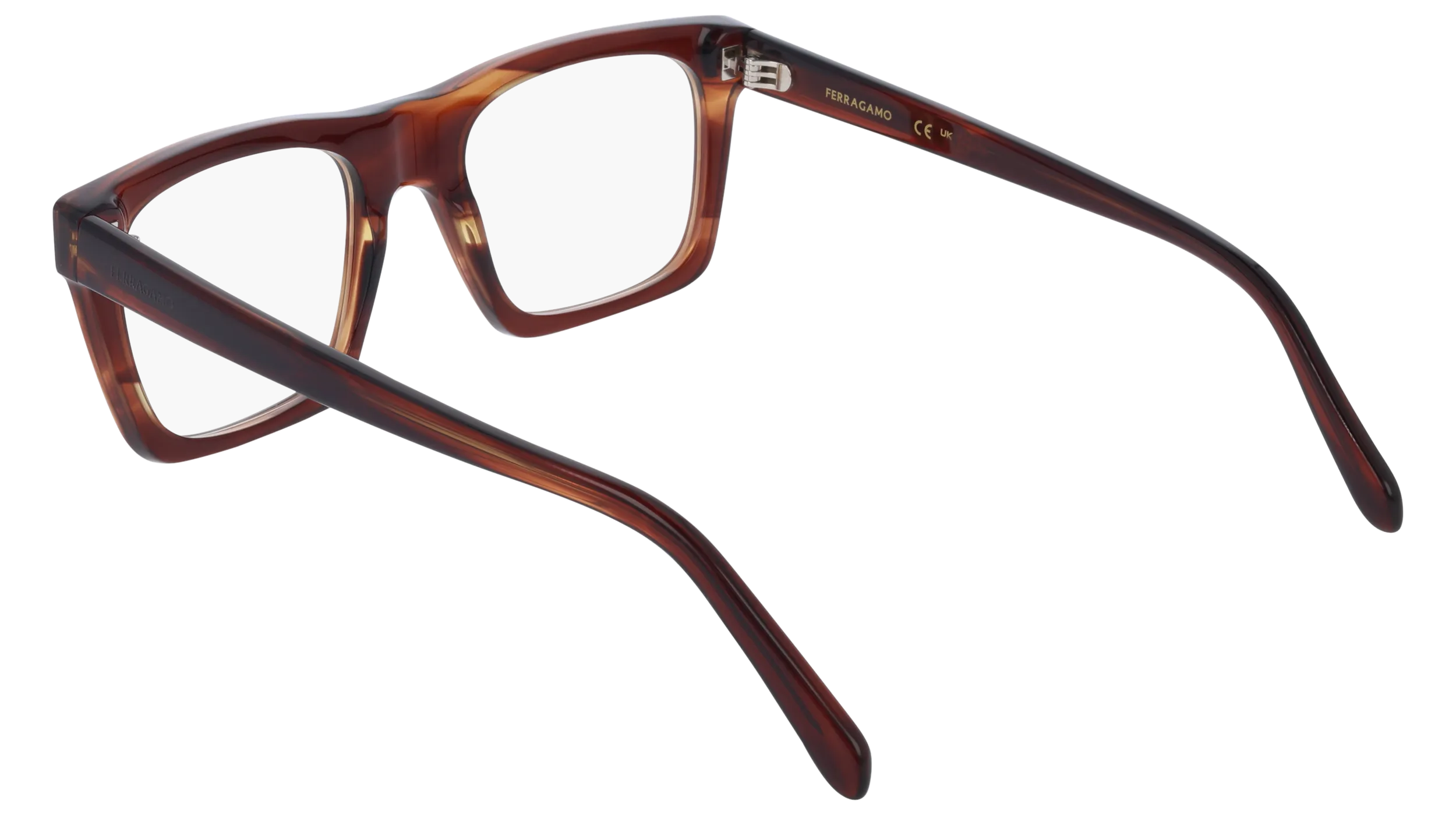 Ferragamo SF3029 216 Montature da vista Acetato Marrone Squadrata Normale - immagine 4