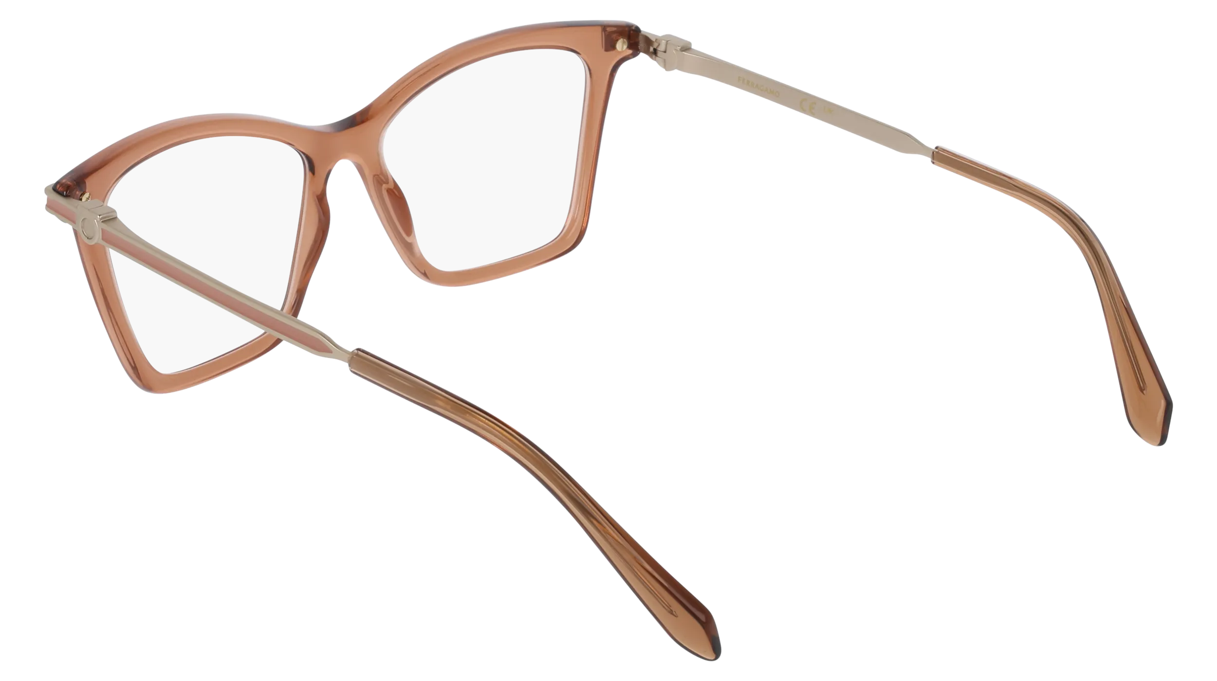 Ferragamo SF3024 232 Montature da vista Acetato Marrone Cat Eye Normale - immagine 4