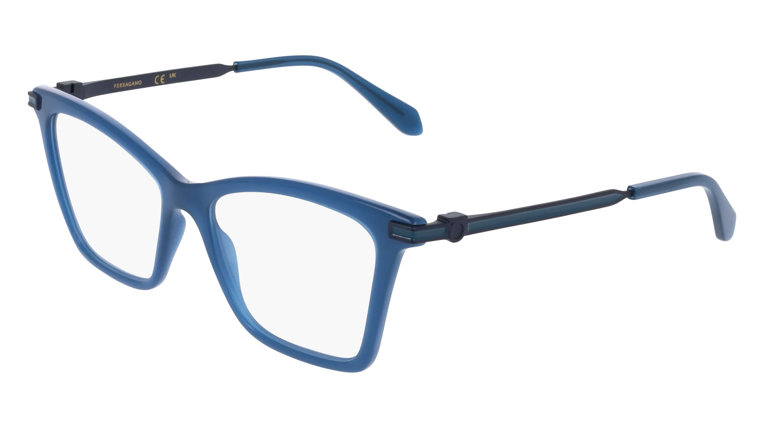 Ferragamo SF3024 423 Montature da vista Acetato Blu Cat Eye Normale - immagine 1