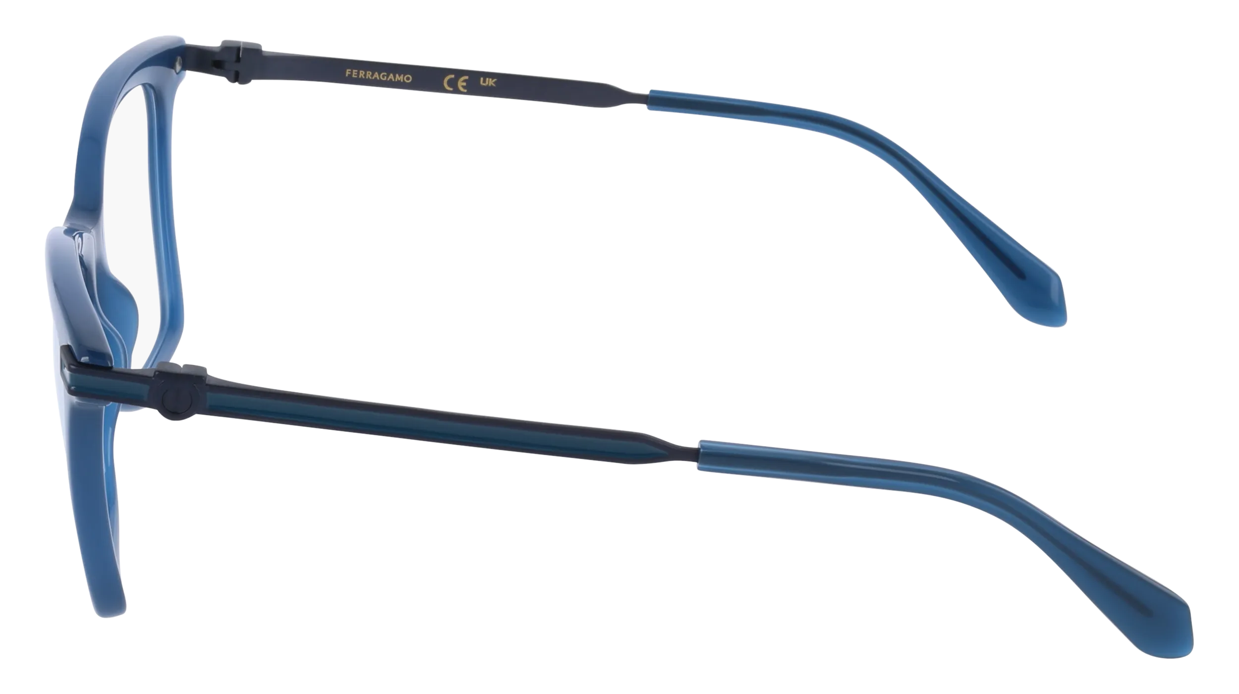 Ferragamo SF3024 423 Montature da vista Acetato Blu Cat Eye Normale - immagine 3